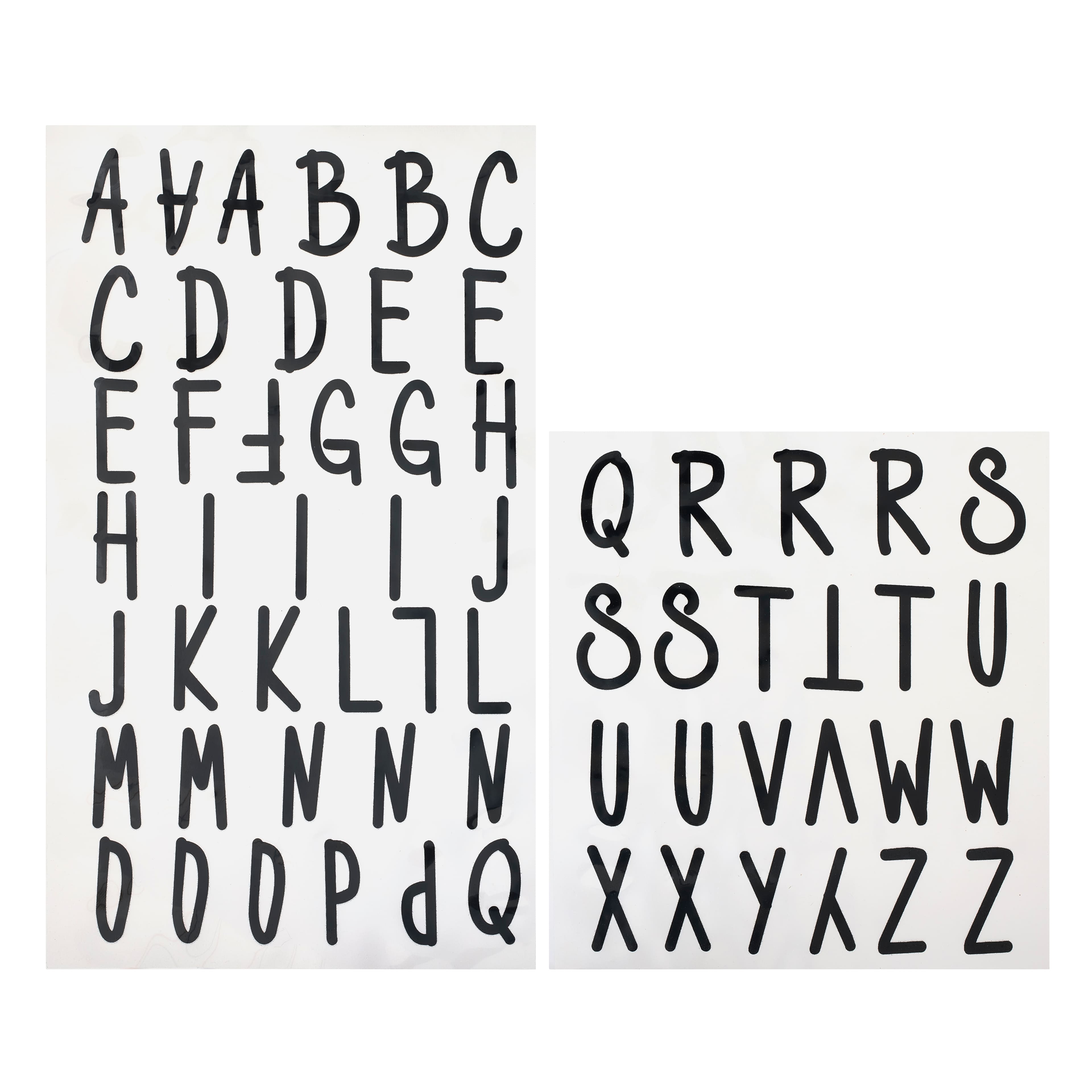 Black Fun Font Alphabet Iron-On Transfers by Make Market®