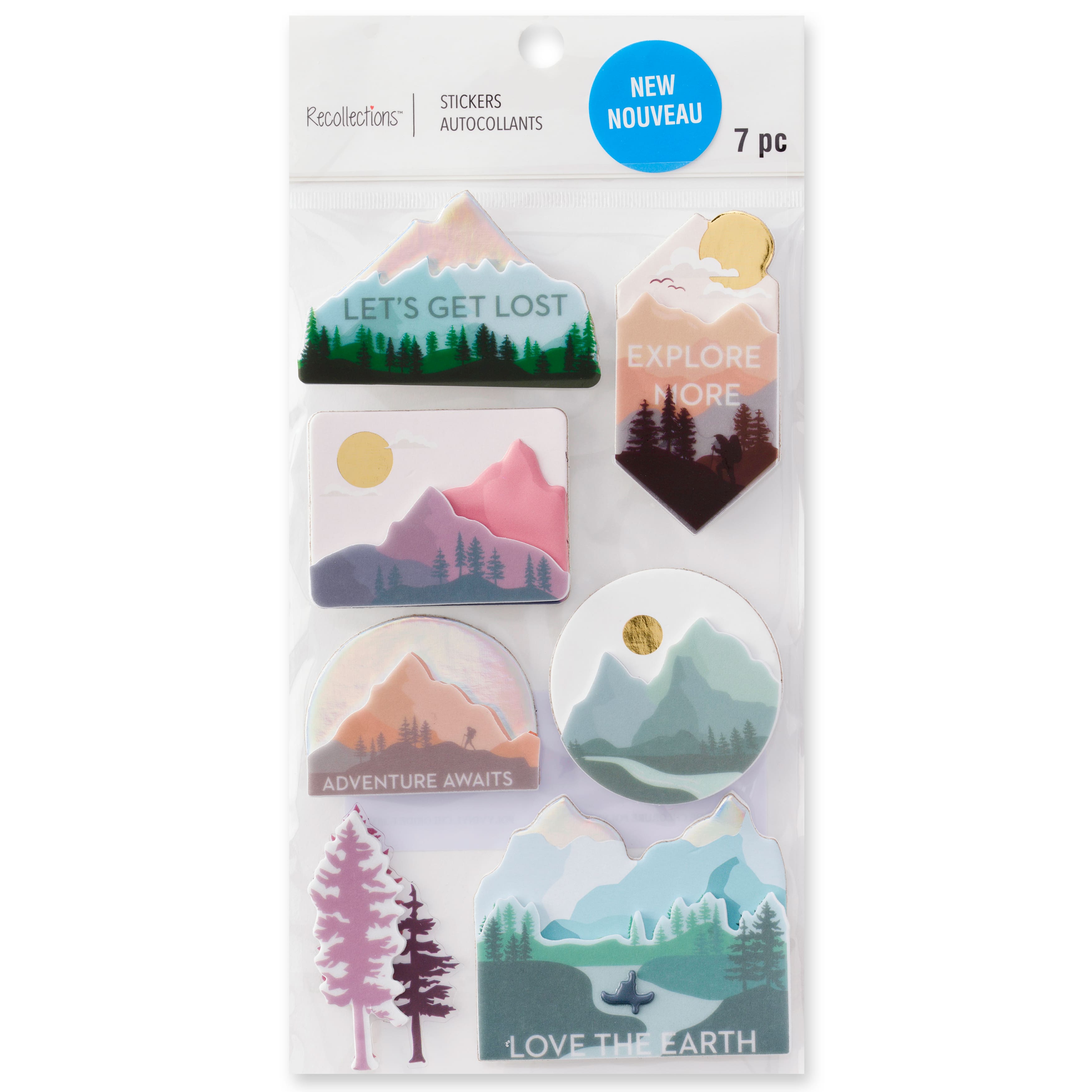 12 Pack: Scenic Mountain Stickers by Recollections&#x2122;