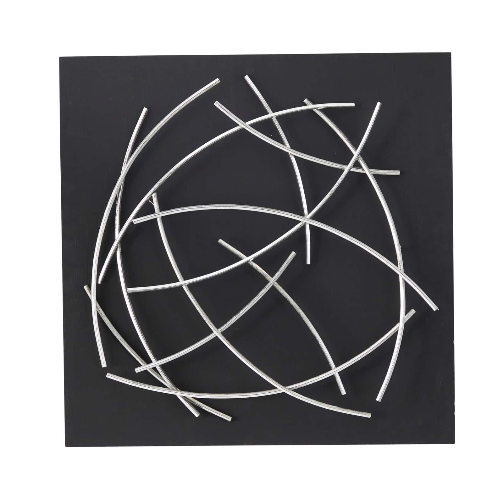 Black Metal Contemporary Wall Decor, 24 x 24 x 3 By Cosmoliving By Cosmopolitan - D615302S - Posters, Prints, and Visual Artwork Get the Black Metal Contemporary Wall Decor, 24 x  sku D615302S