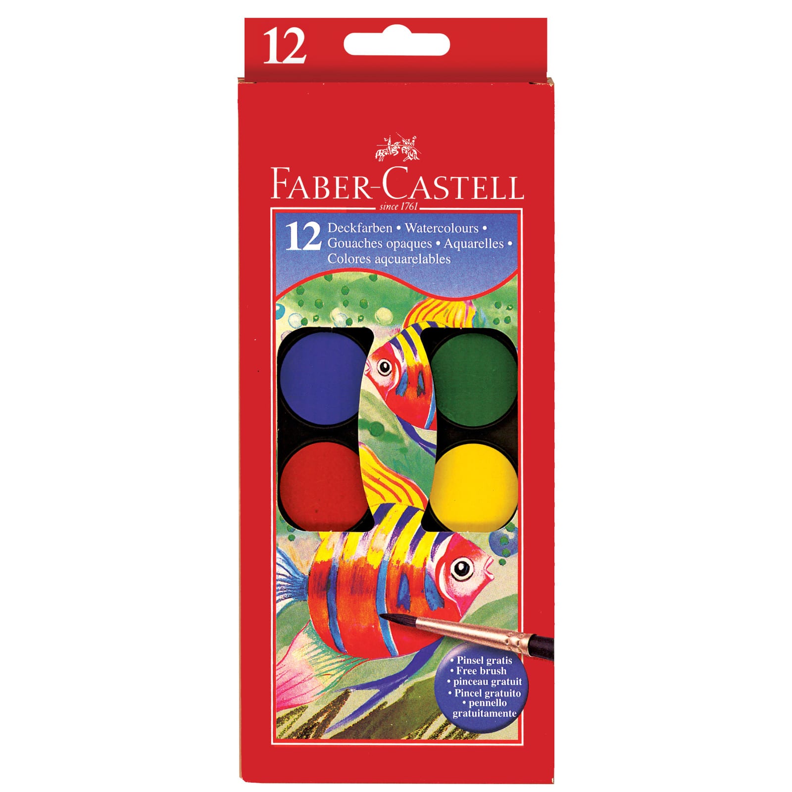 12 Pack: Faber-Castell&#xAE; 12 Color Watercolor Paint Set