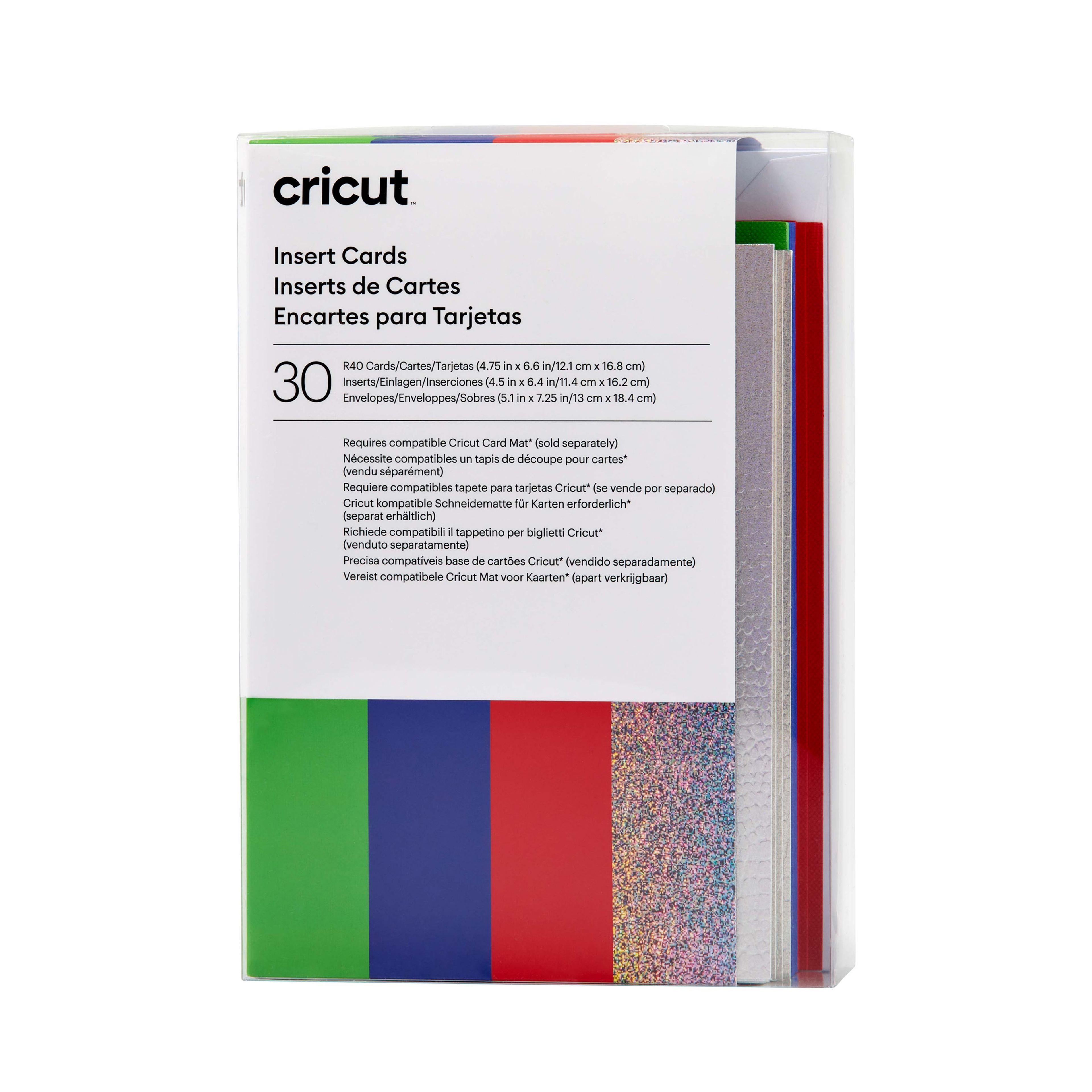 Cricut Insert Cards Royal Flush - Kit 12 Biglietti Con Inserti E Fogli Transfer Oro/Rosso Per Cricut Joy, Formato R40, Con Bustine