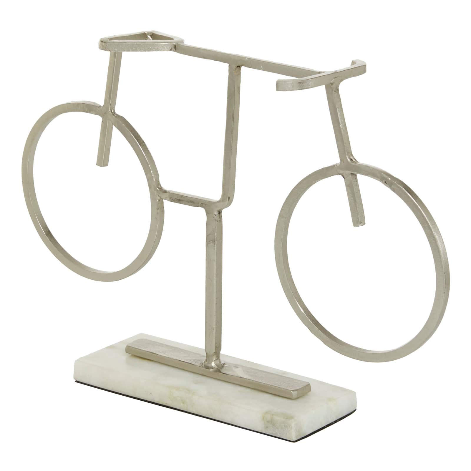 13&#x22; Silver Metal Contemporary Bicycle Sculpture