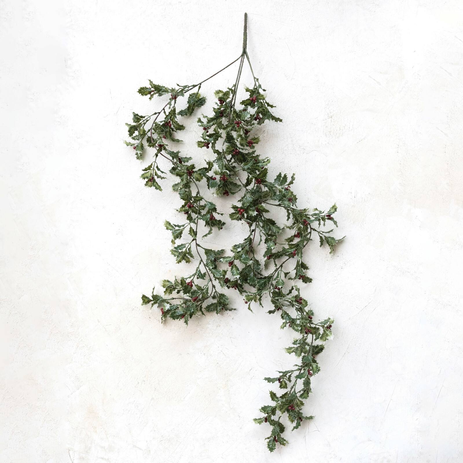 Hello Honey® 41" Red & Green Faux Holly & Berry Spray