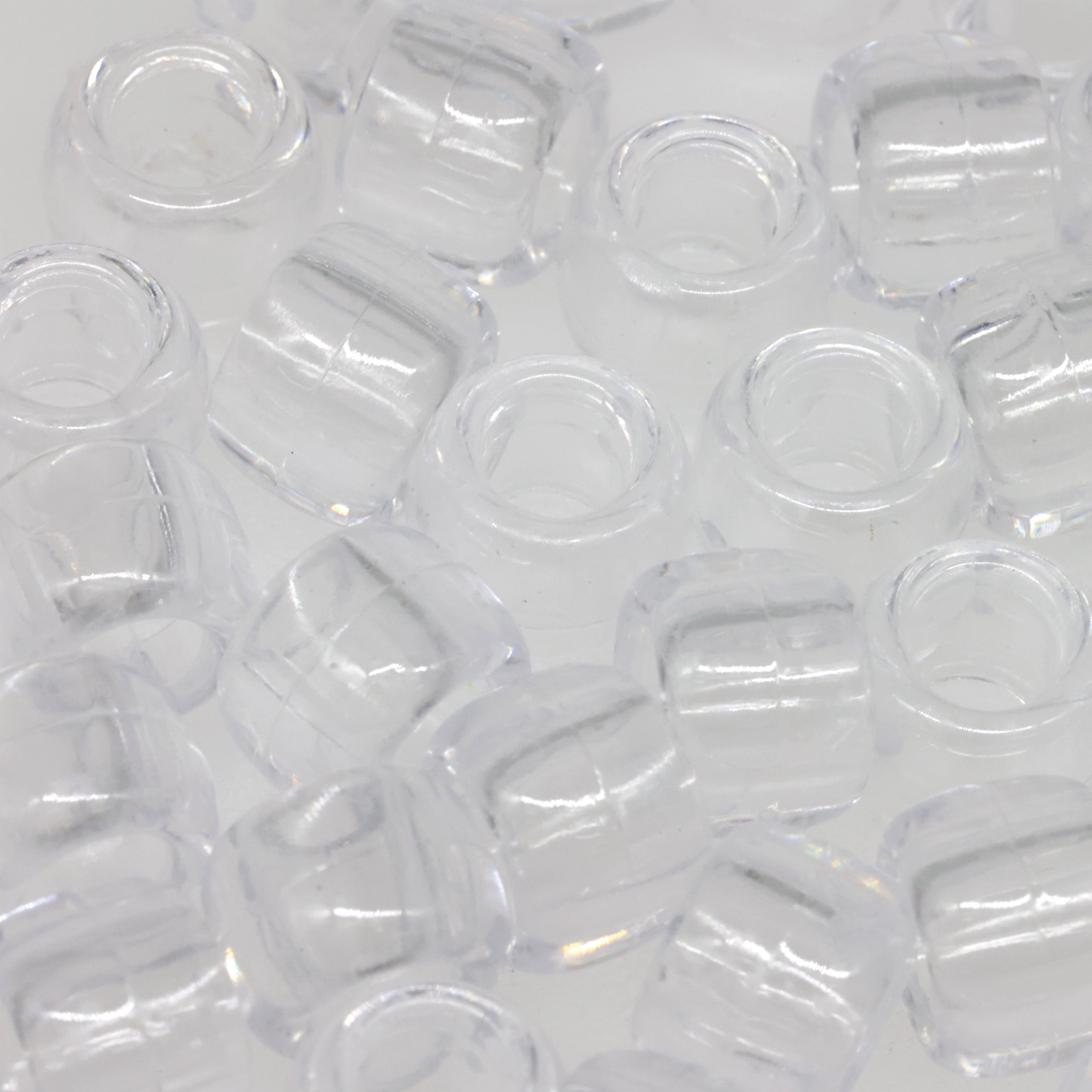 12 Packs: 580 ct. (6,960 total) Crystal Clear Pony Beads by Creatology™, 6mm x 9mm