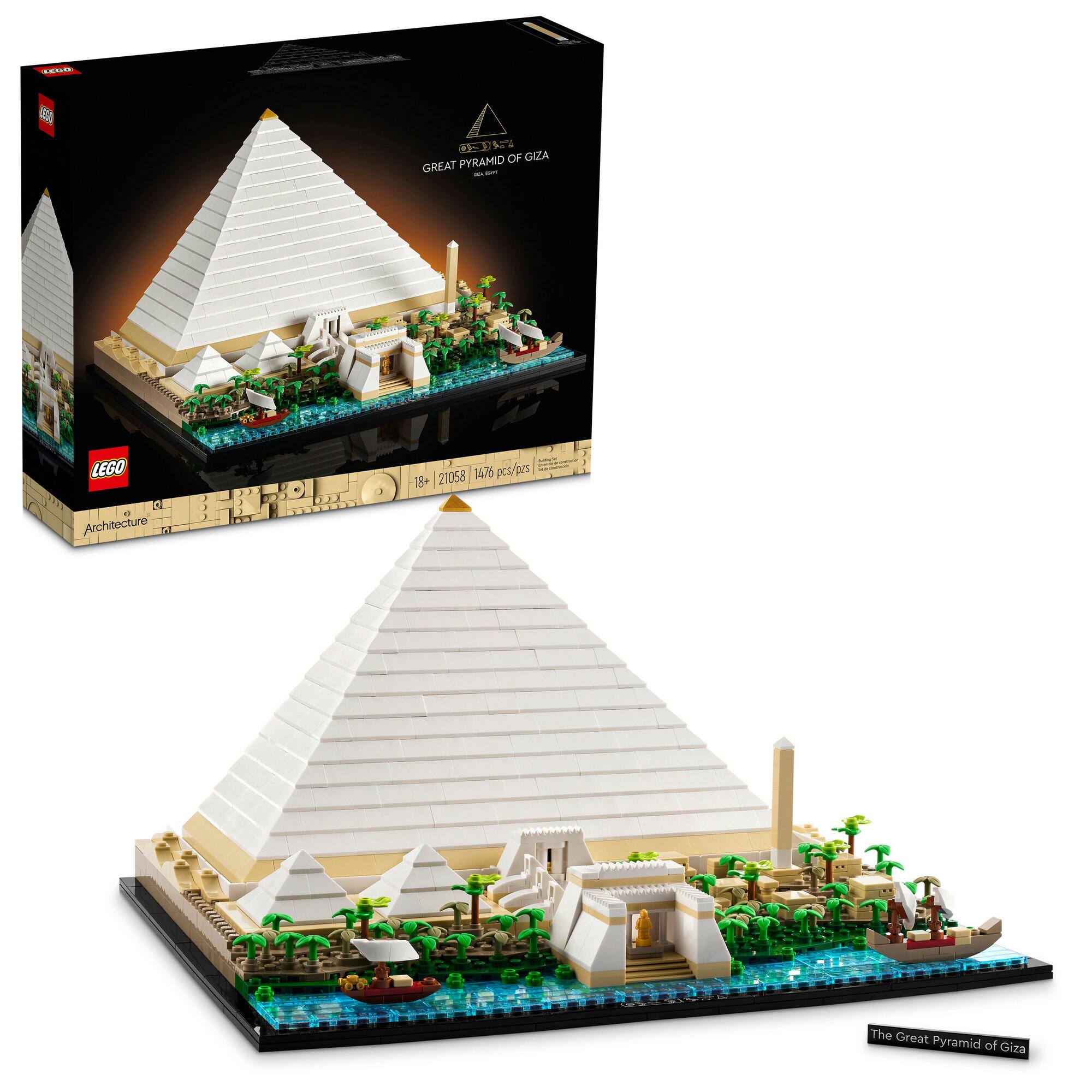 LEGO&#xAE; Architecture Great Pyramid of Giza 21058 Building Kit (1,476 Pieces)