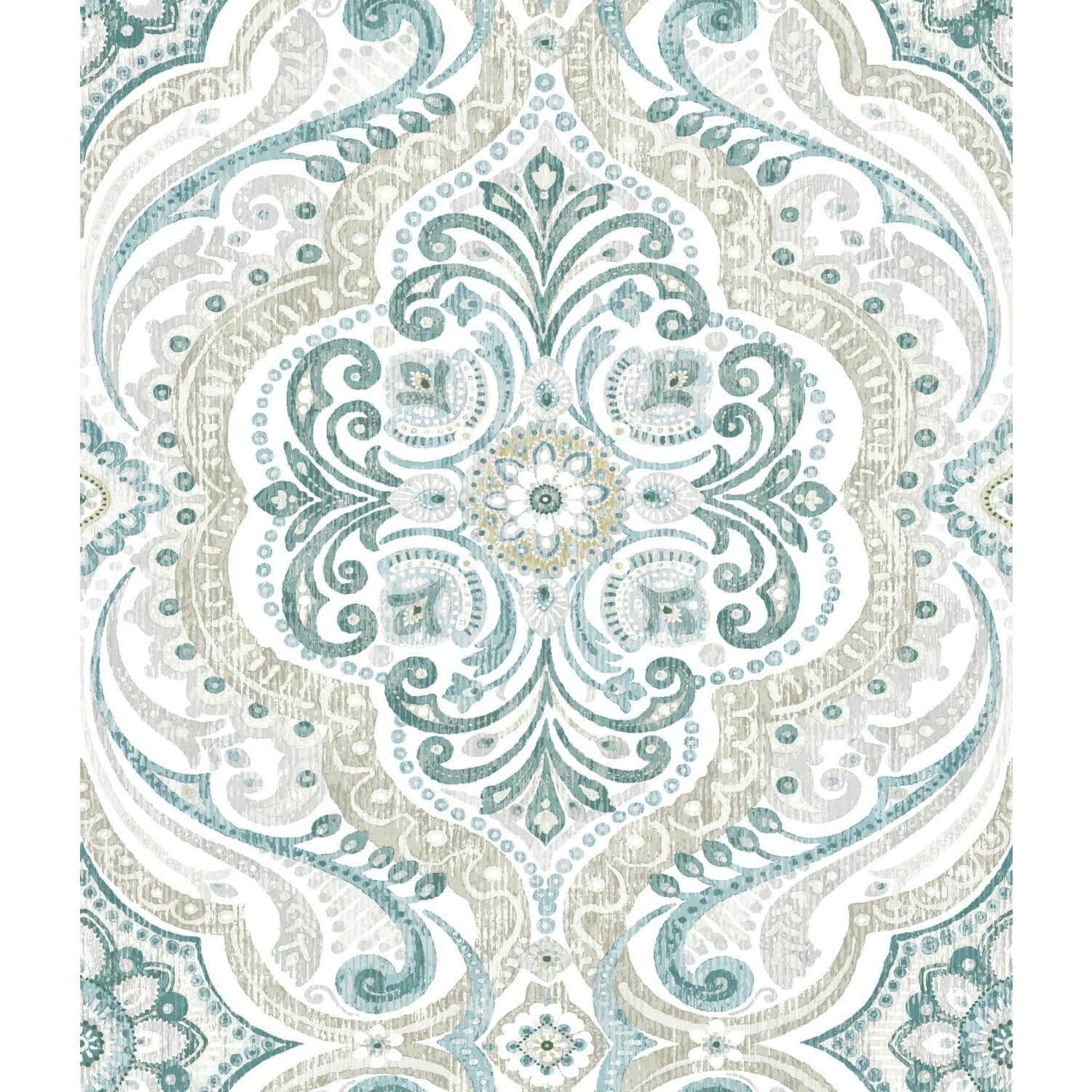 RoomMates Bohemian Damask Peel & Stick Wallpaper