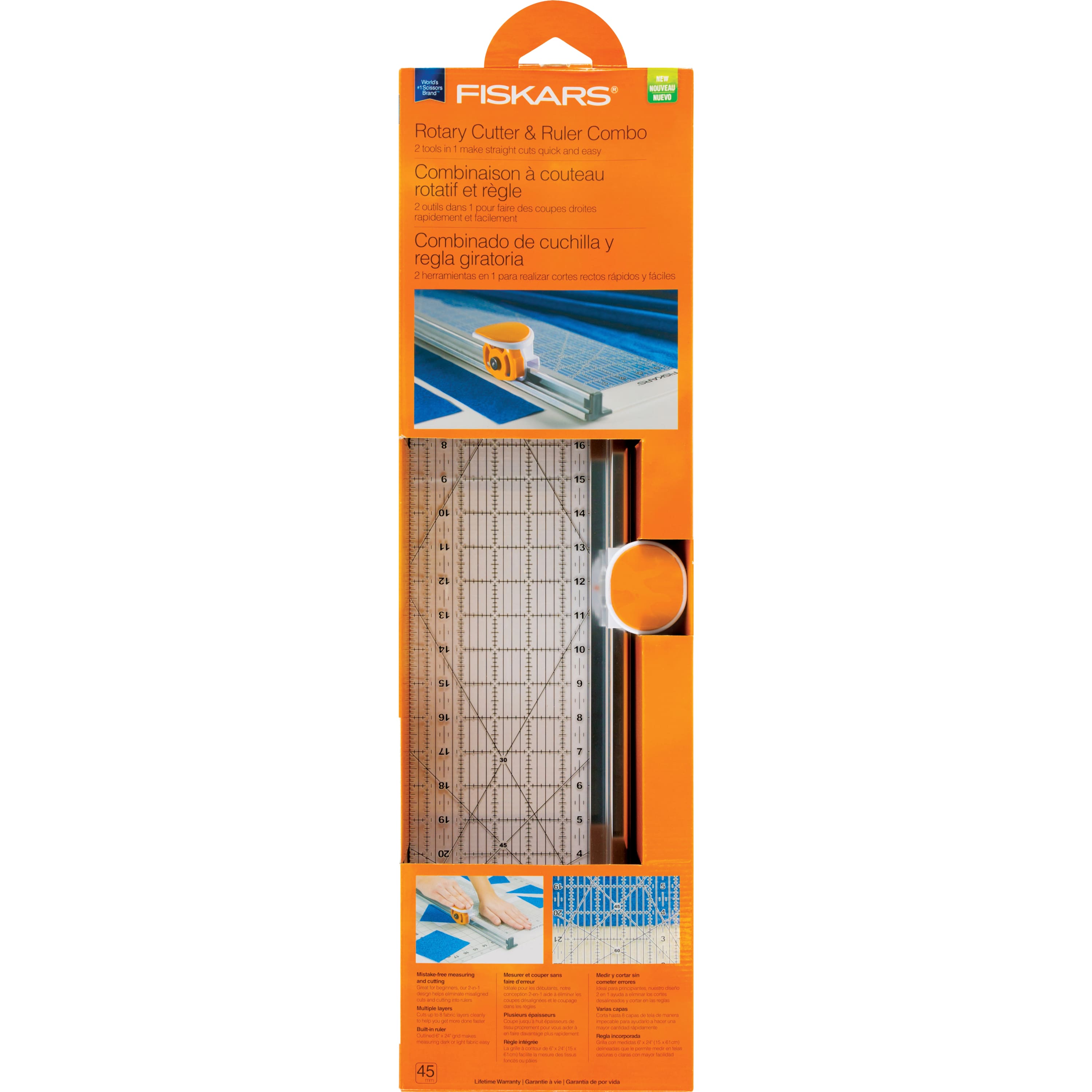 Fiskars&#xAE; Rotary Cutter &#x26; Ruler Combo Tool