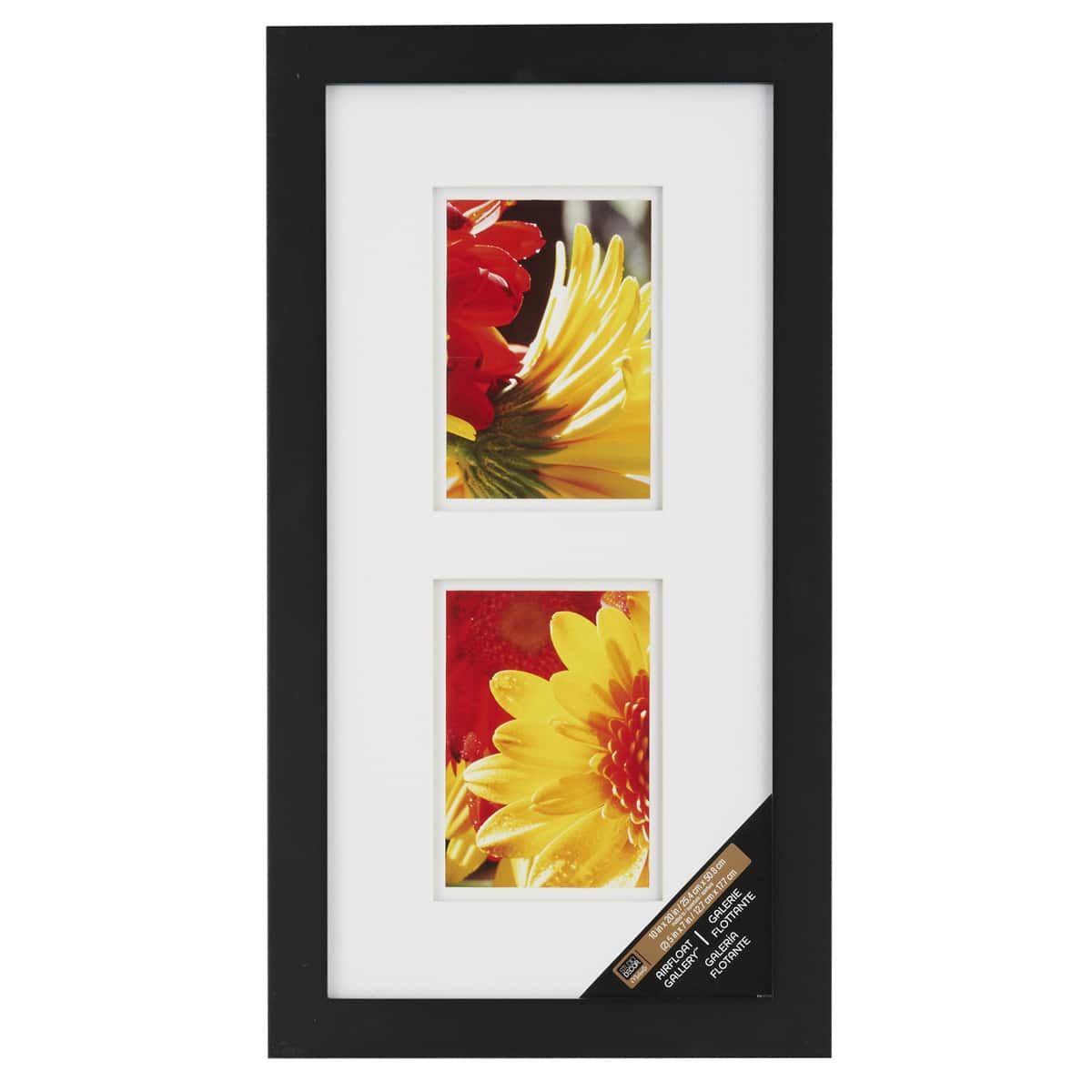 8 Pack: 2 Opening Black 5" x 7" Frame with Double Mat, Gallery by Studio Décor®