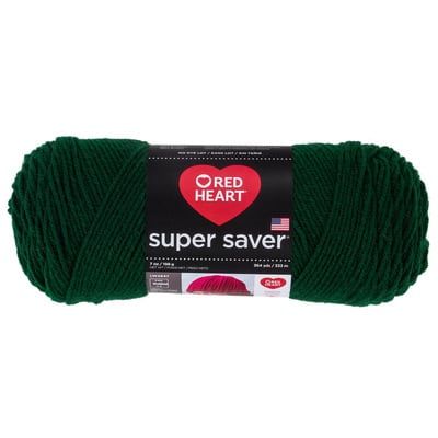 Red Heart® Super Saver® Solid Yarn, Color: Hunter Green | Michaels