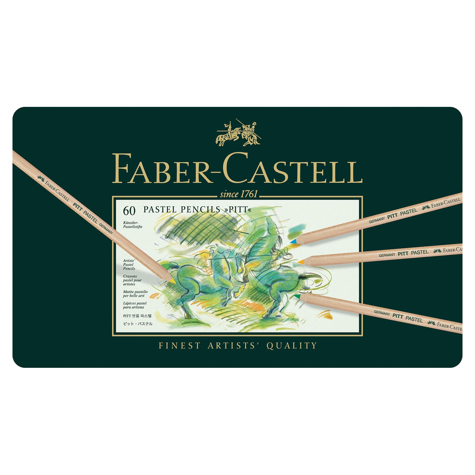 Faber-Castell® PITT® Pastel Pencil 60 Color Tin Set