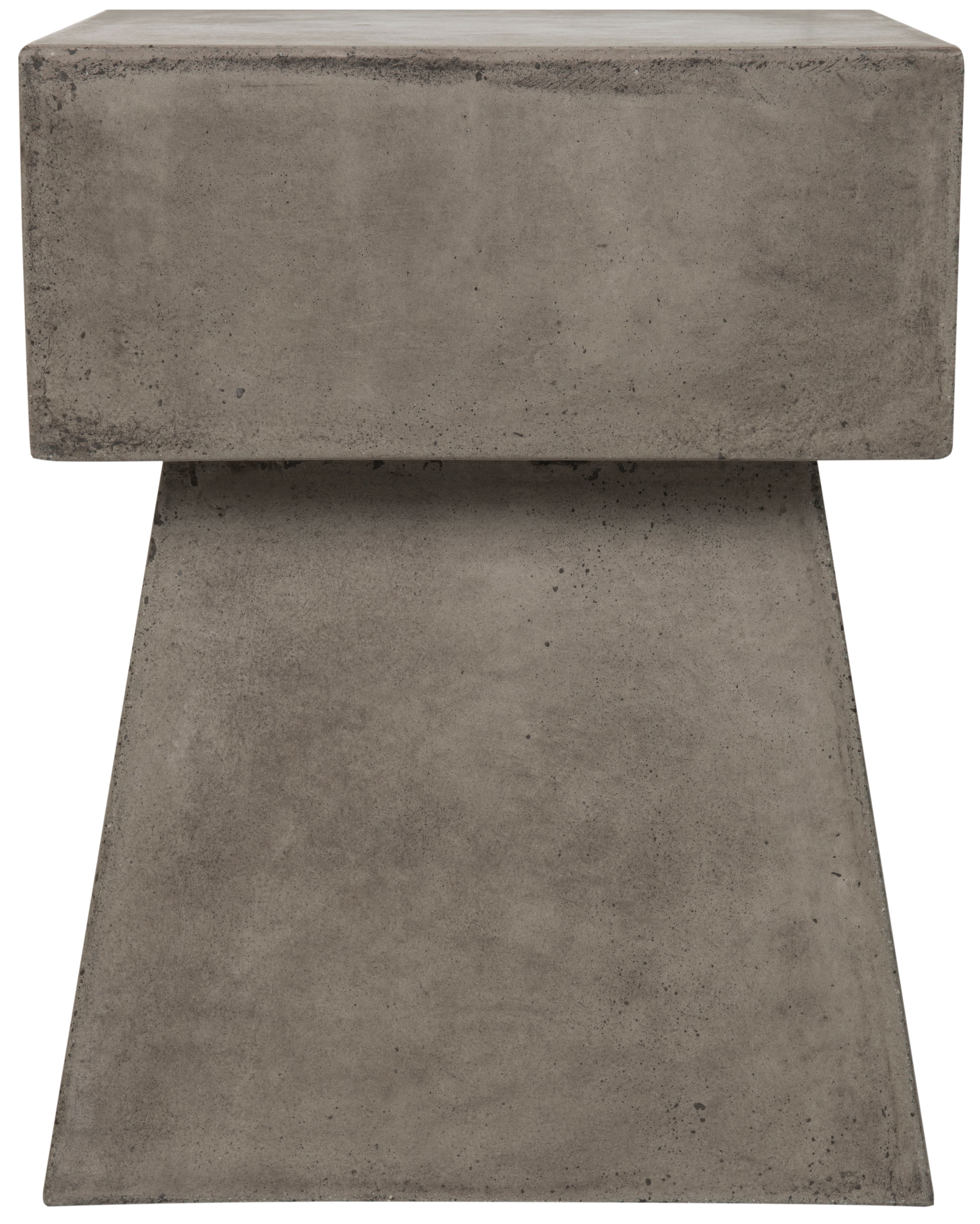 Zen Mushroom Concrete Stool in Driftwood Grey