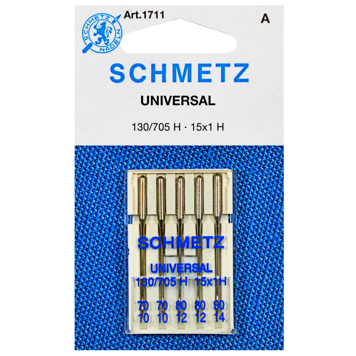 Schmetz Universal Sewing Machine Needles 130/705H 15 x 1h Size 90/14 Pack of 25