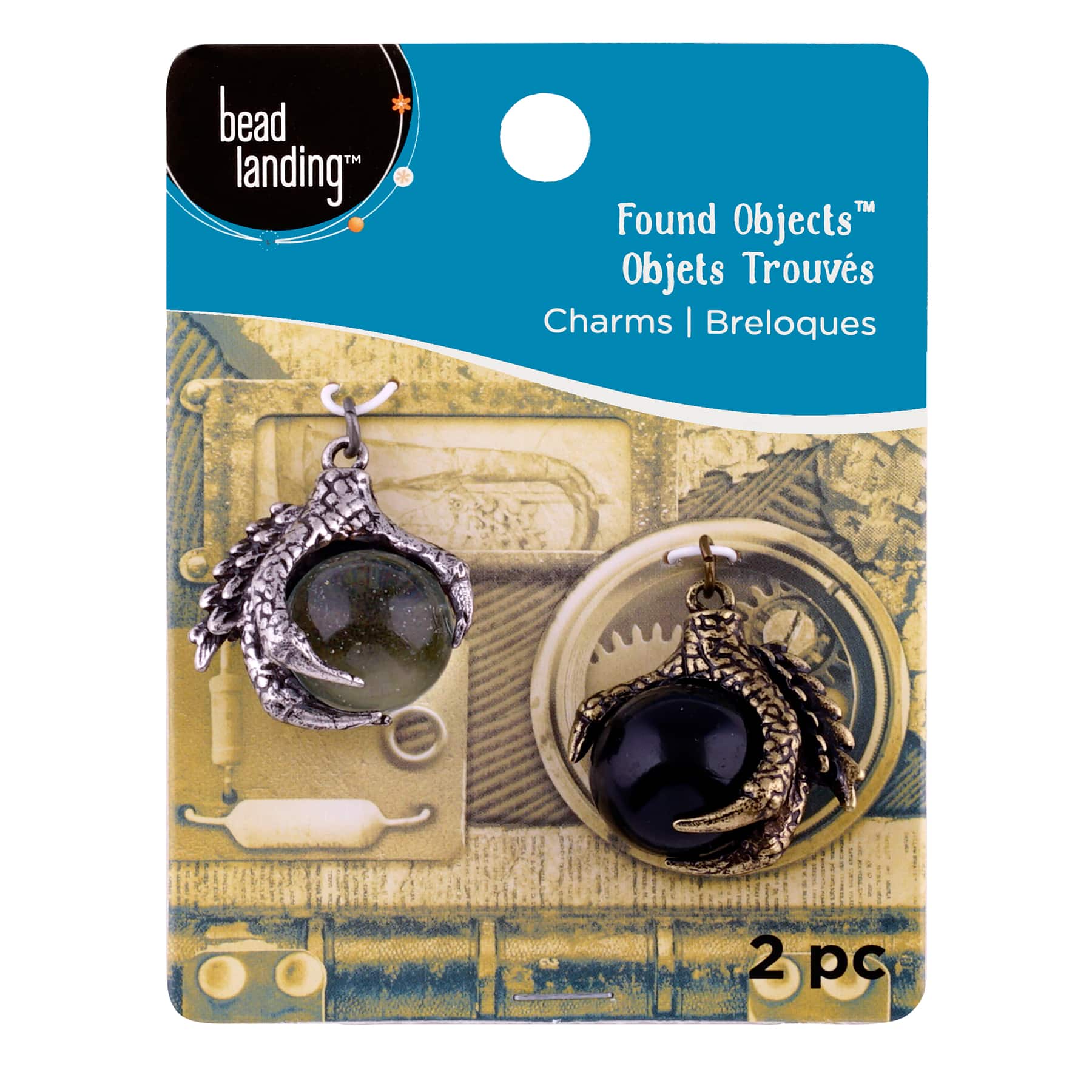 Found Objects&#x2122; Oxidized Brass Dragon Claw Charms By Bead Landing&#x2122;