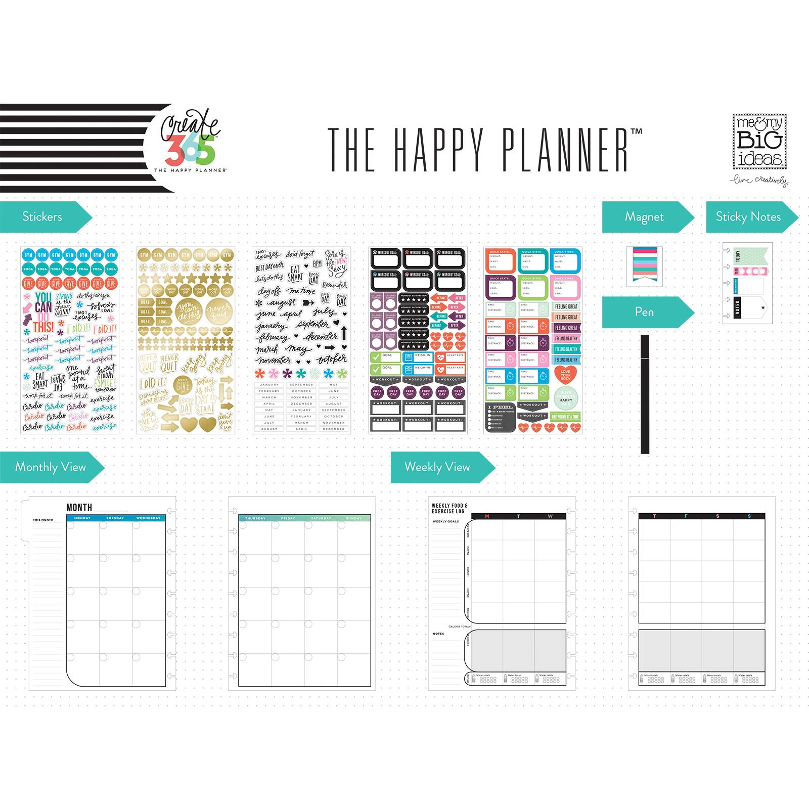 Create 365™ The Happy Planner™ 12 Month Box Kit, Fitness Edition