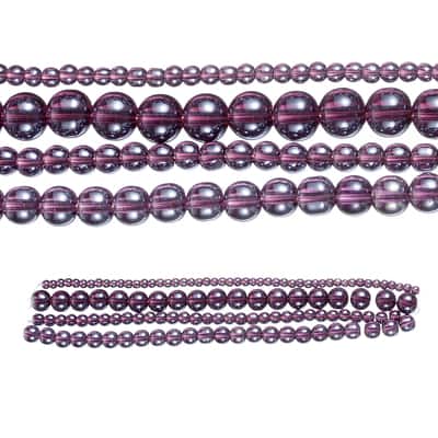 Purple Glass Round Beads by Bead Landing™