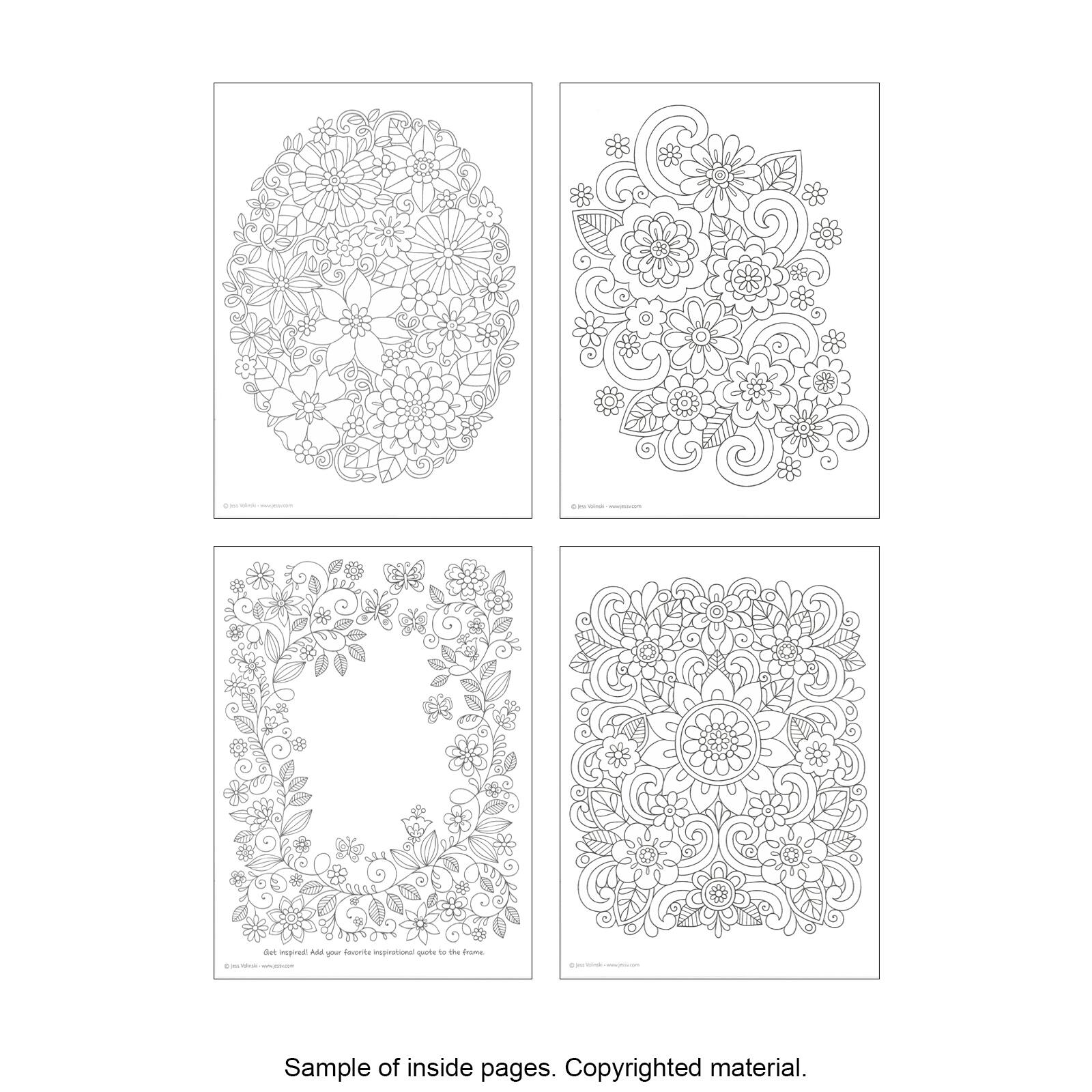 Notebook Doodles Flowers Coloring Amp Activity Book