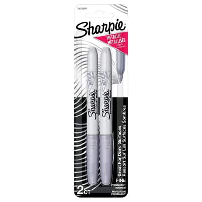 Sharpie® Metallic Fine Point Permanent Markers, Silver image