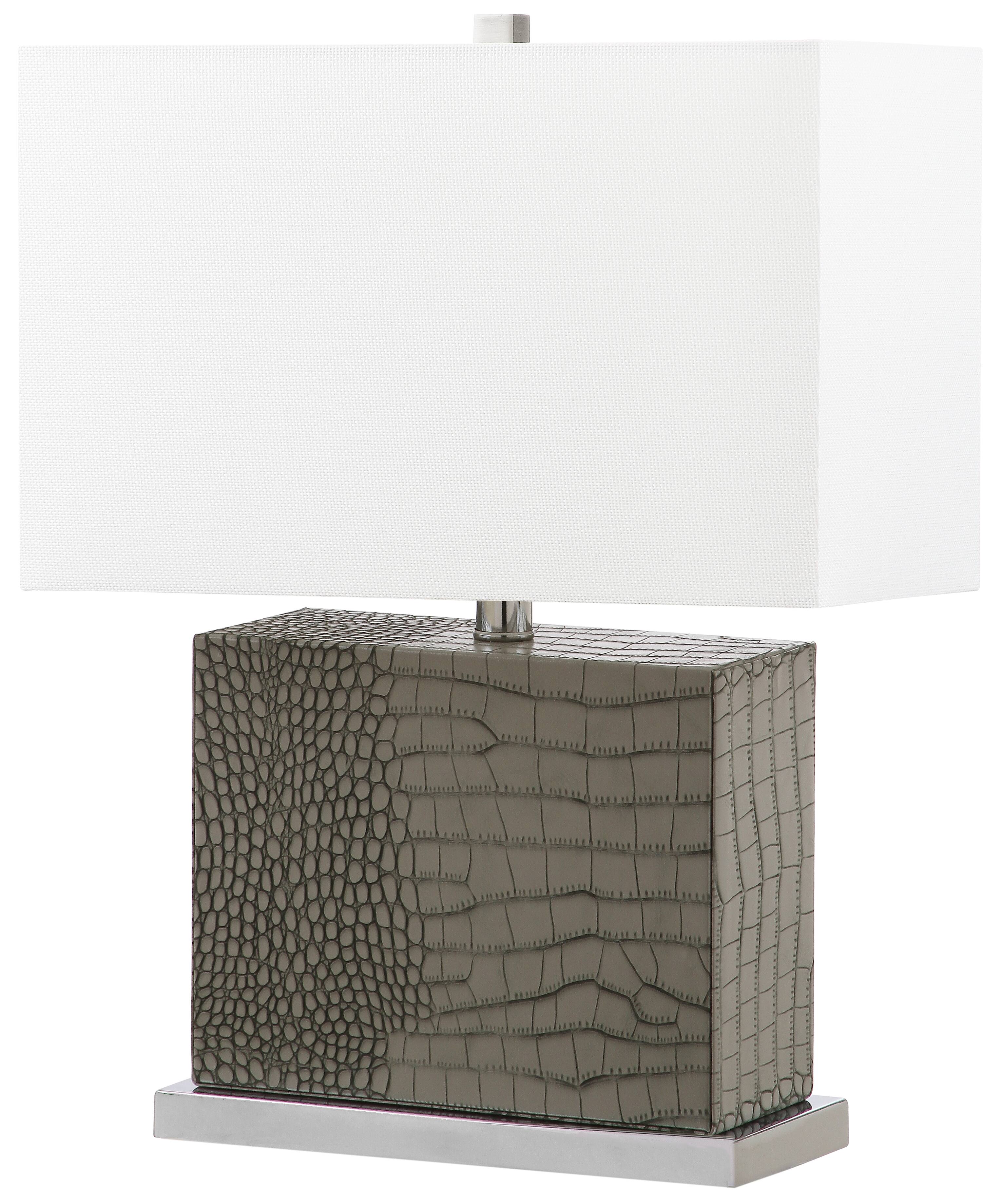 Delia Table Lamp in Grey Alligator