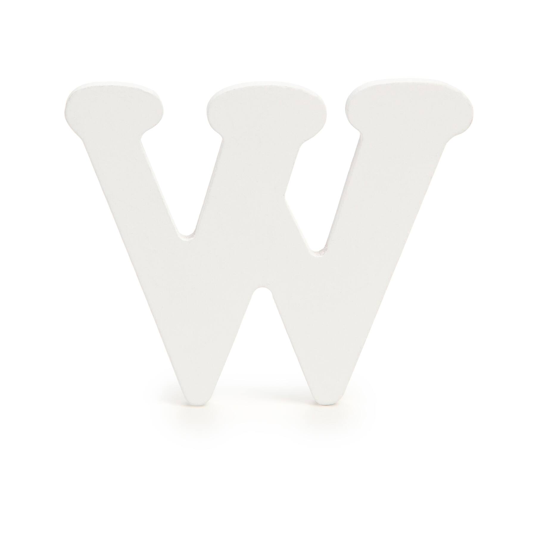 2.5 White Wood Letter by Make Market | Alphabet W | 2.5 in