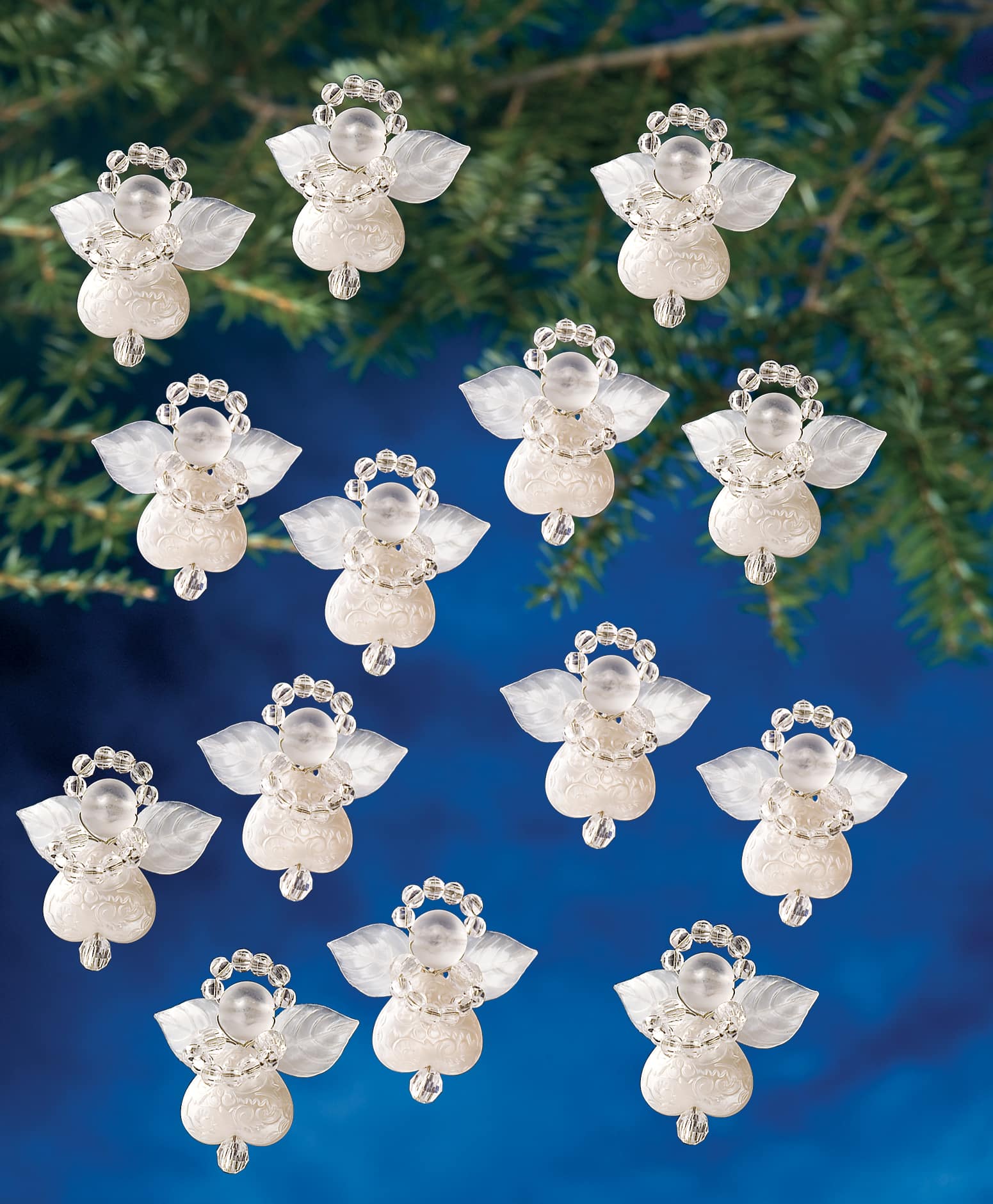 beaded christmas angels