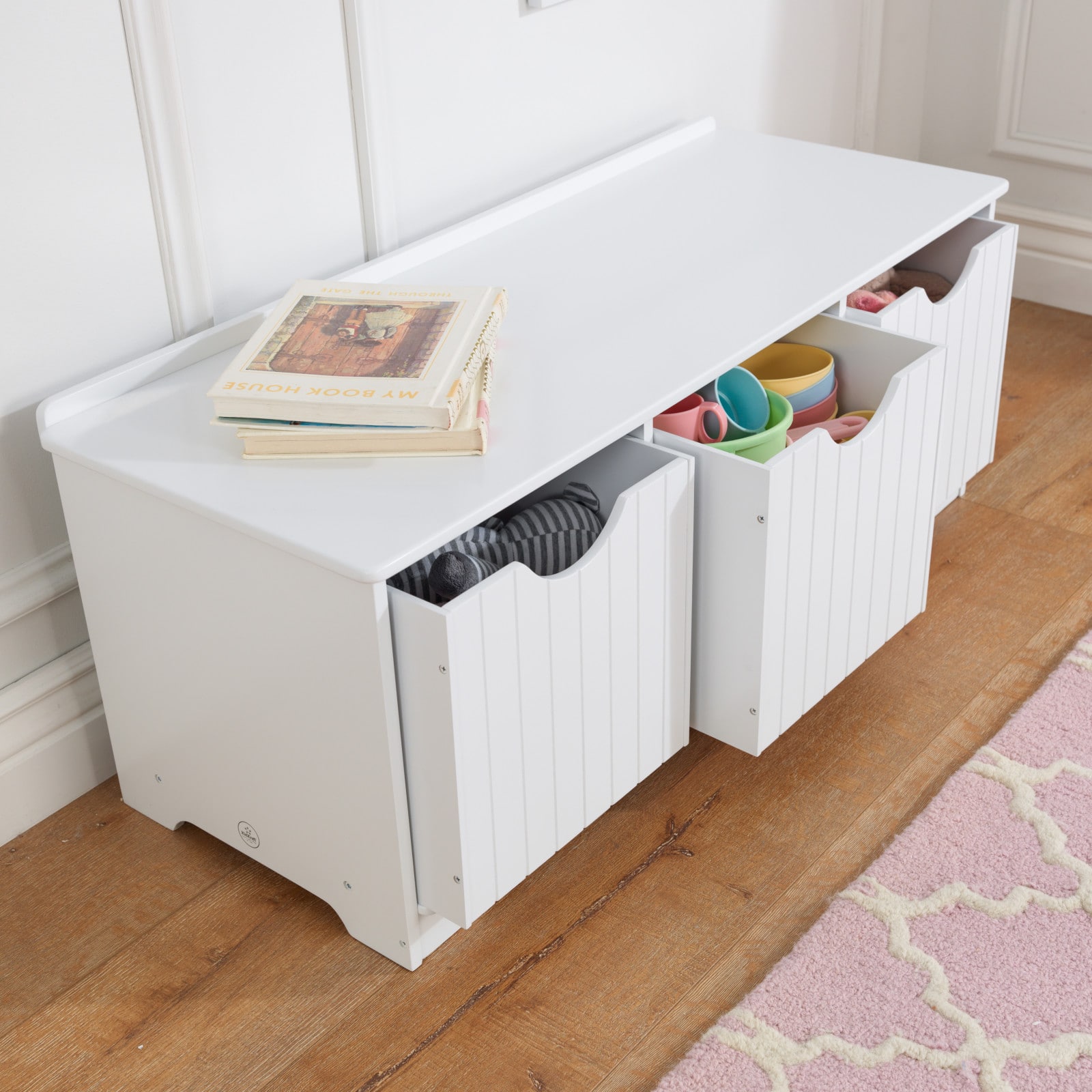 KidKraft Nantucket Storage Bench, White