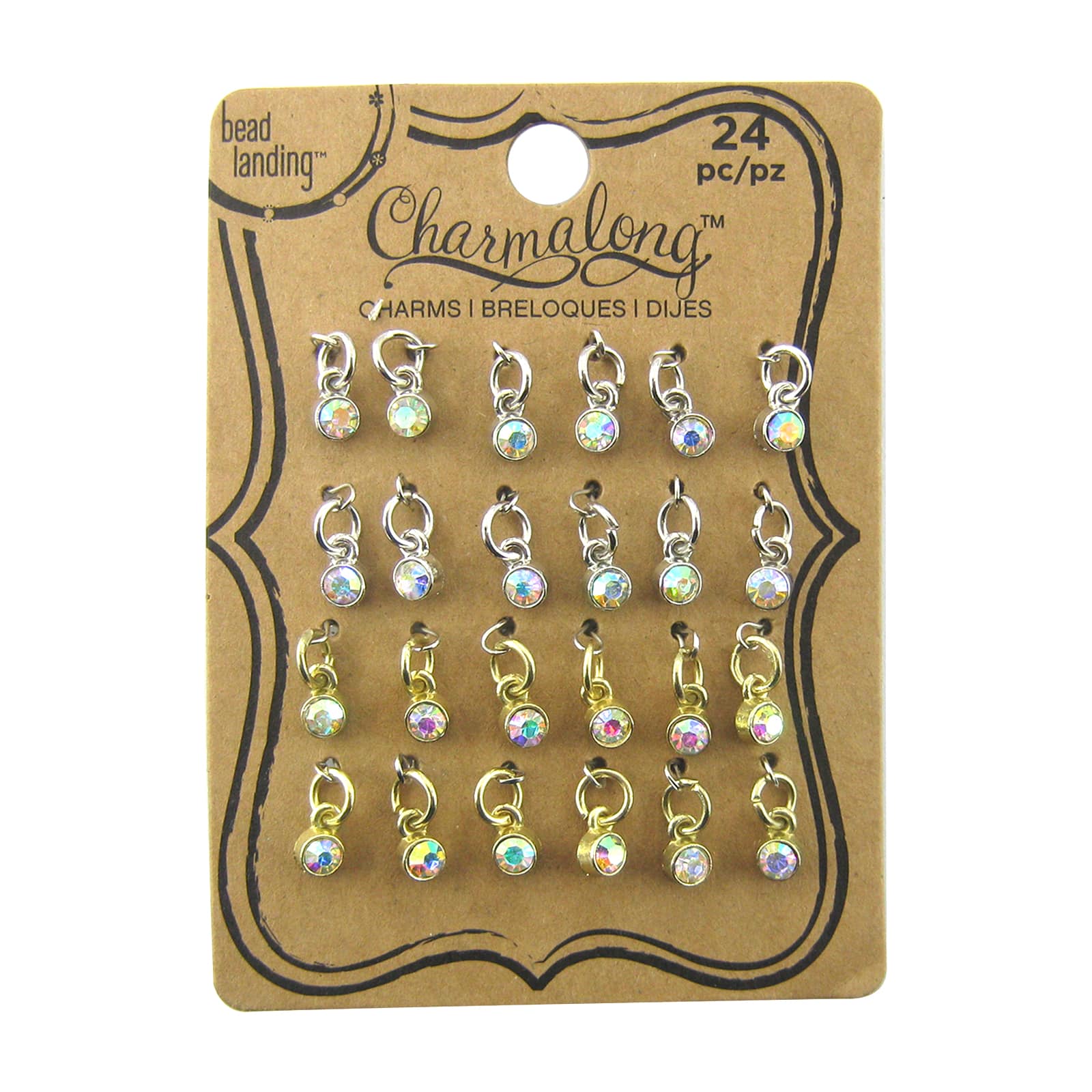 Charmalong&#x2122; Crystal AB Drop Charms by Bead Landing&#x2122;