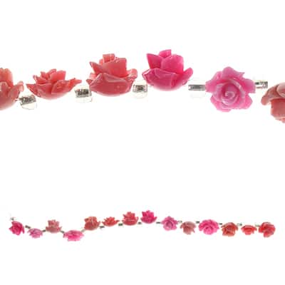 Pink Mix Reconstituted Stone Rose Beads, 10mm by Bead Landing™ image