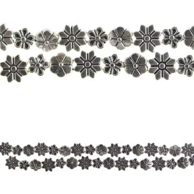 Silver Metal Flower Beads by Bead Landing™