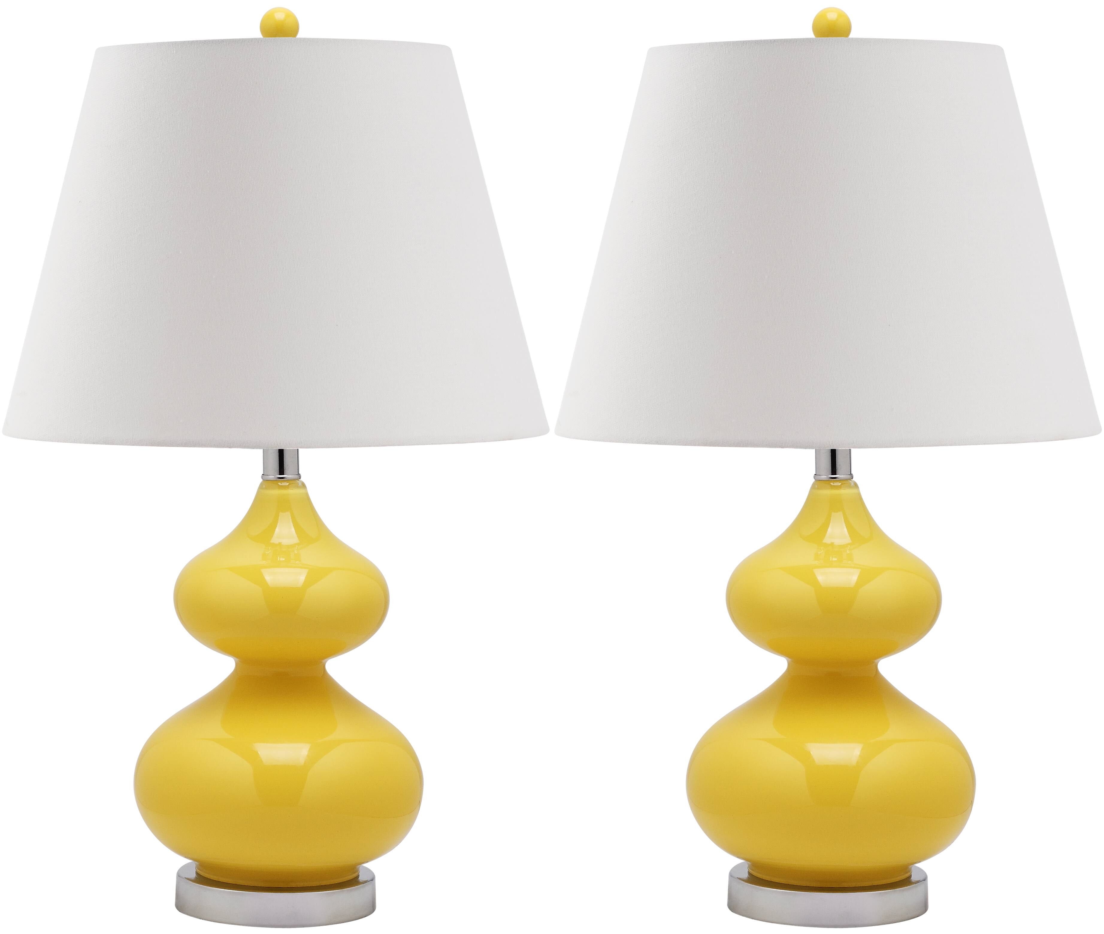 Eva Double Gourd Table Lamp Set in Yellow