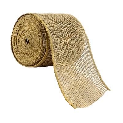 4"""" Burlap Wired Ribbon by Celebrate It® Occasions™ image