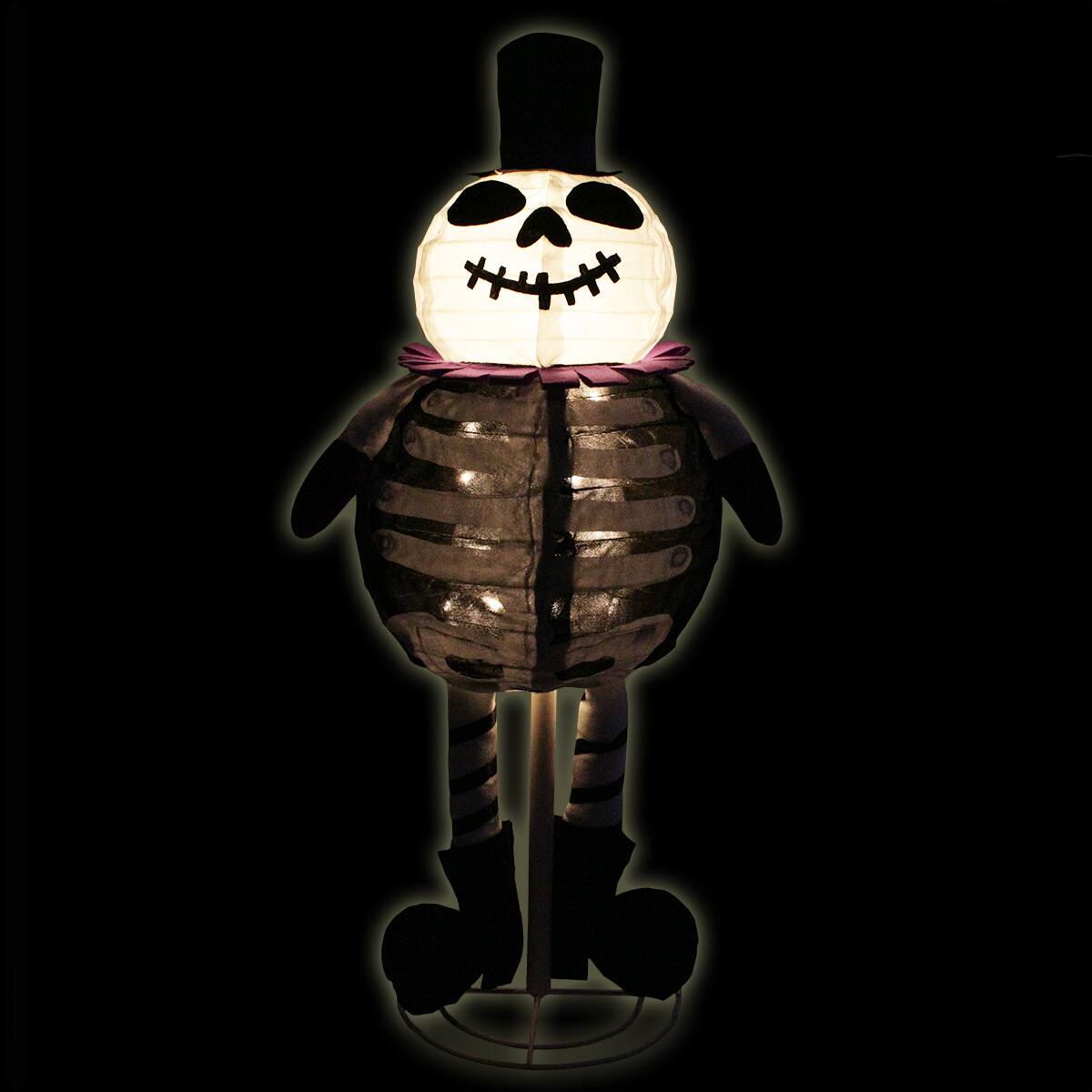 39" LED Lighted Spooky Standing Skeleton Ghost Halloween Decoration