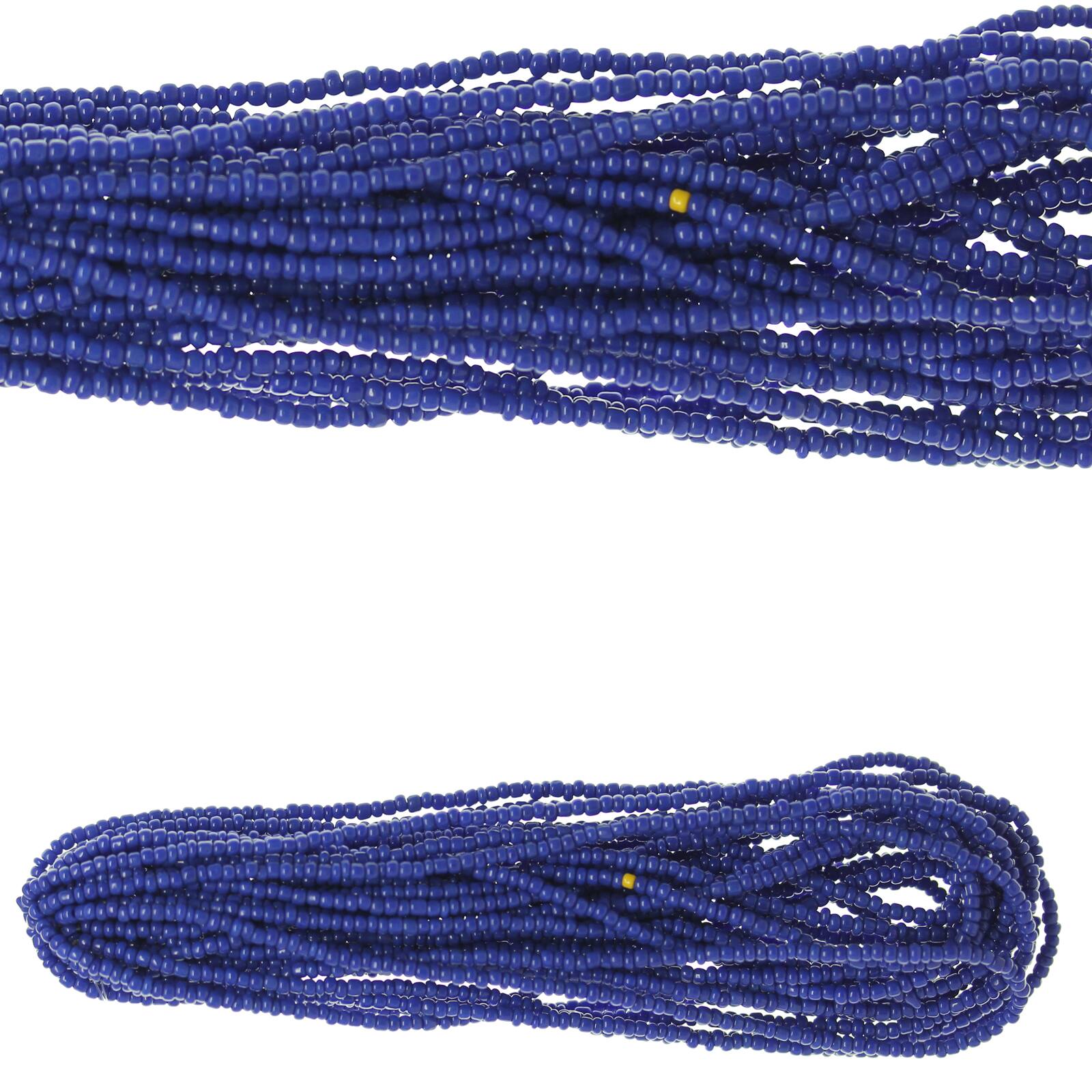 Blue seed beads