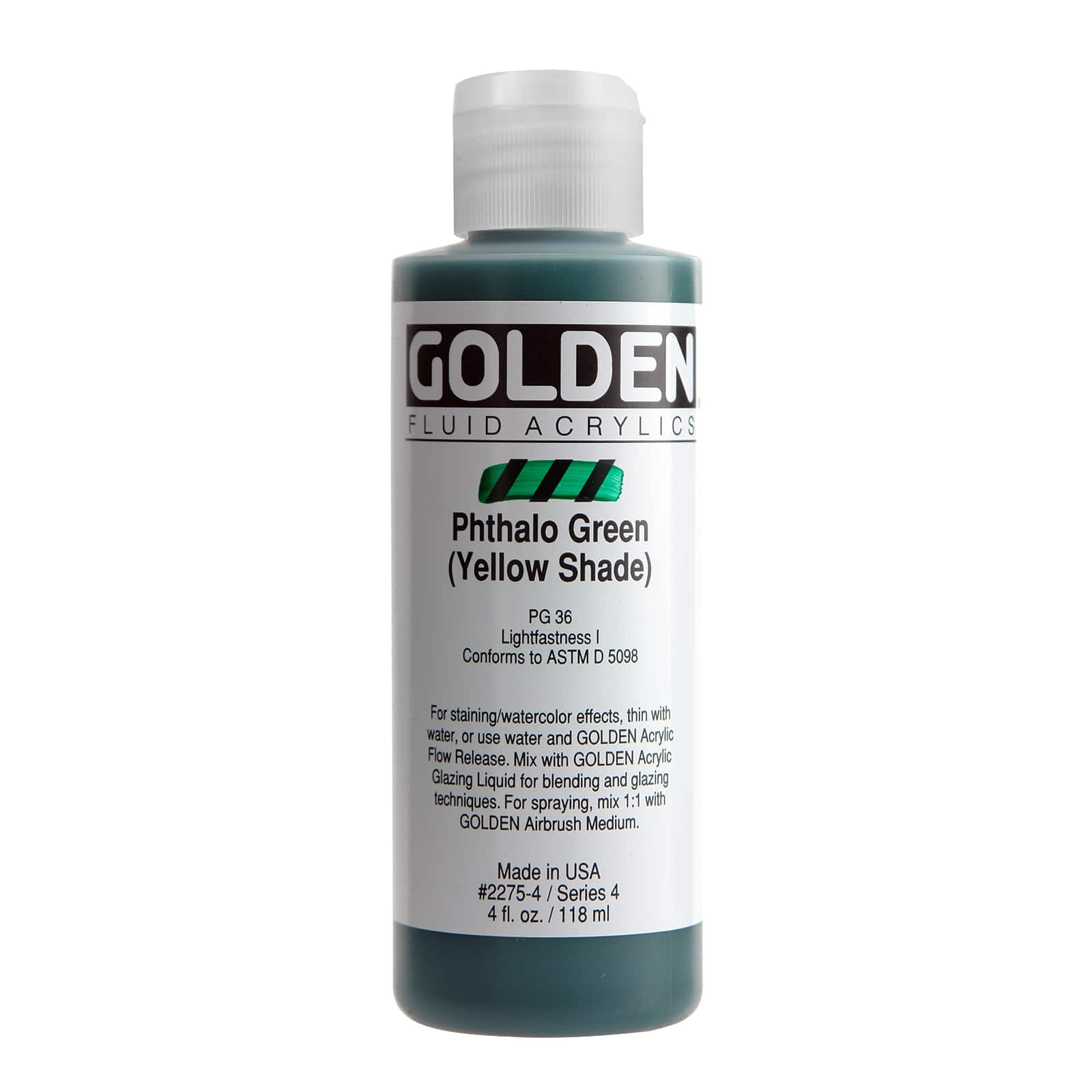 Golden Fluid Acrylics, 4 oz Paint in Yellow Shade