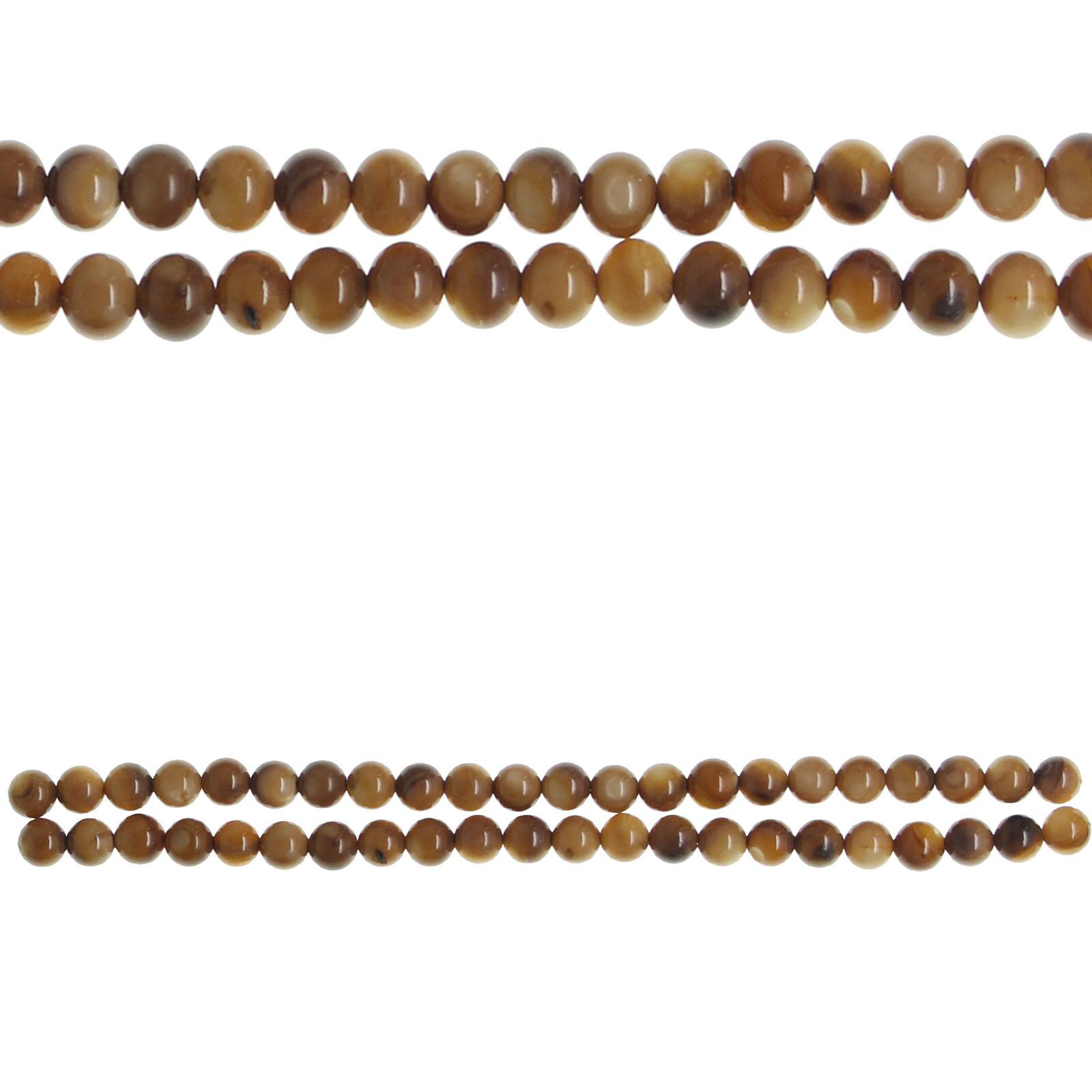 Bead Gallery® Amber Dyed Shell Round Beads, 6mm | Michaels®