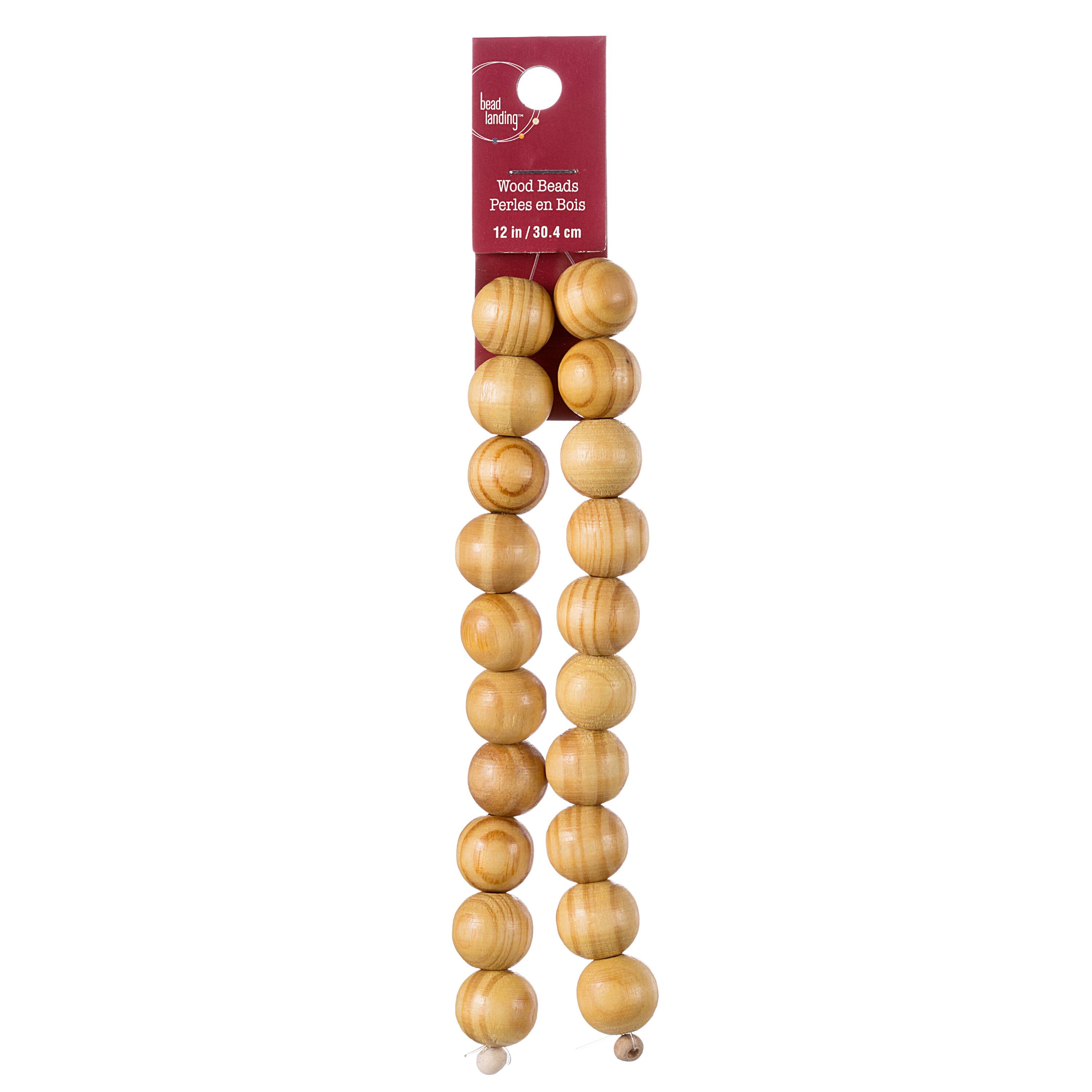 Find the Natural Round Wooden Beads By Bead Landing™ at Michaels