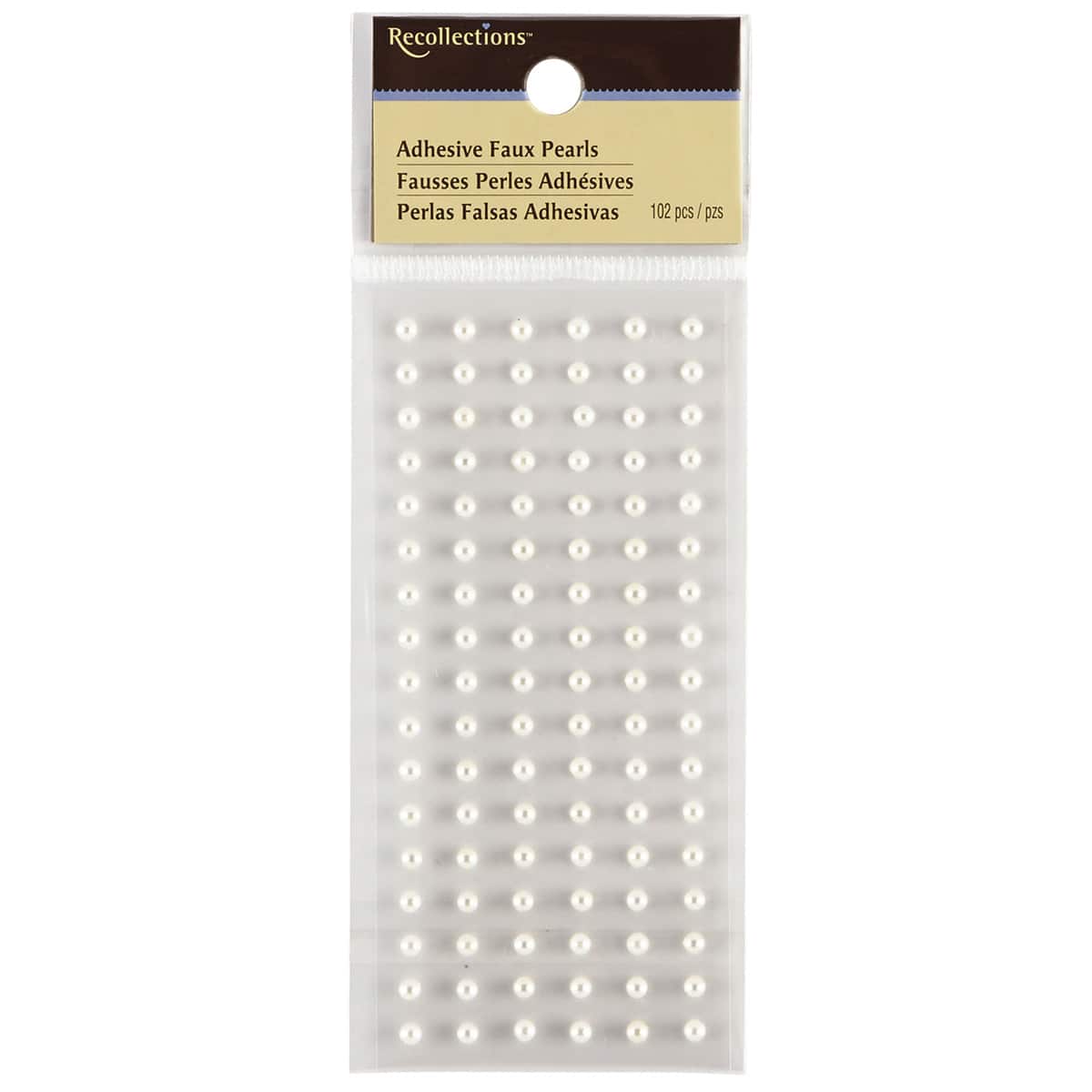12 Packs: 40 ct. (480 total) White Faux Pearl Adhesives by Recollections&#x2122;