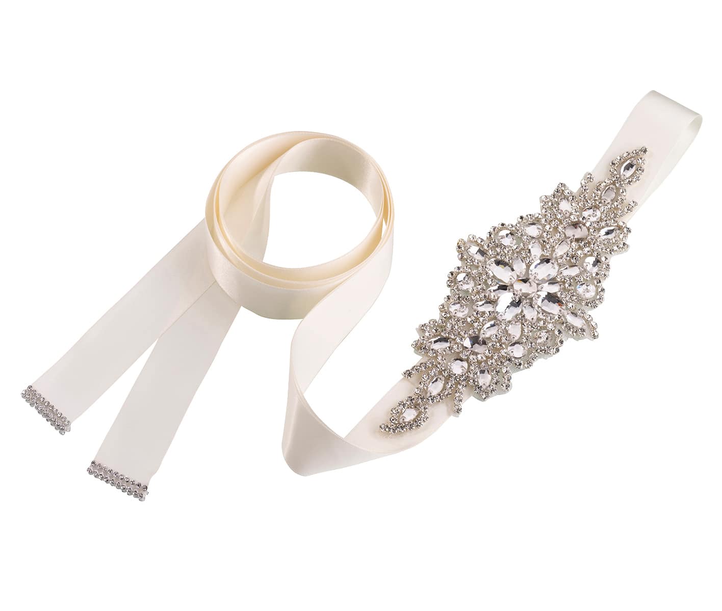 Lillian Rose Rhinestone Bridal Belt, Ivory