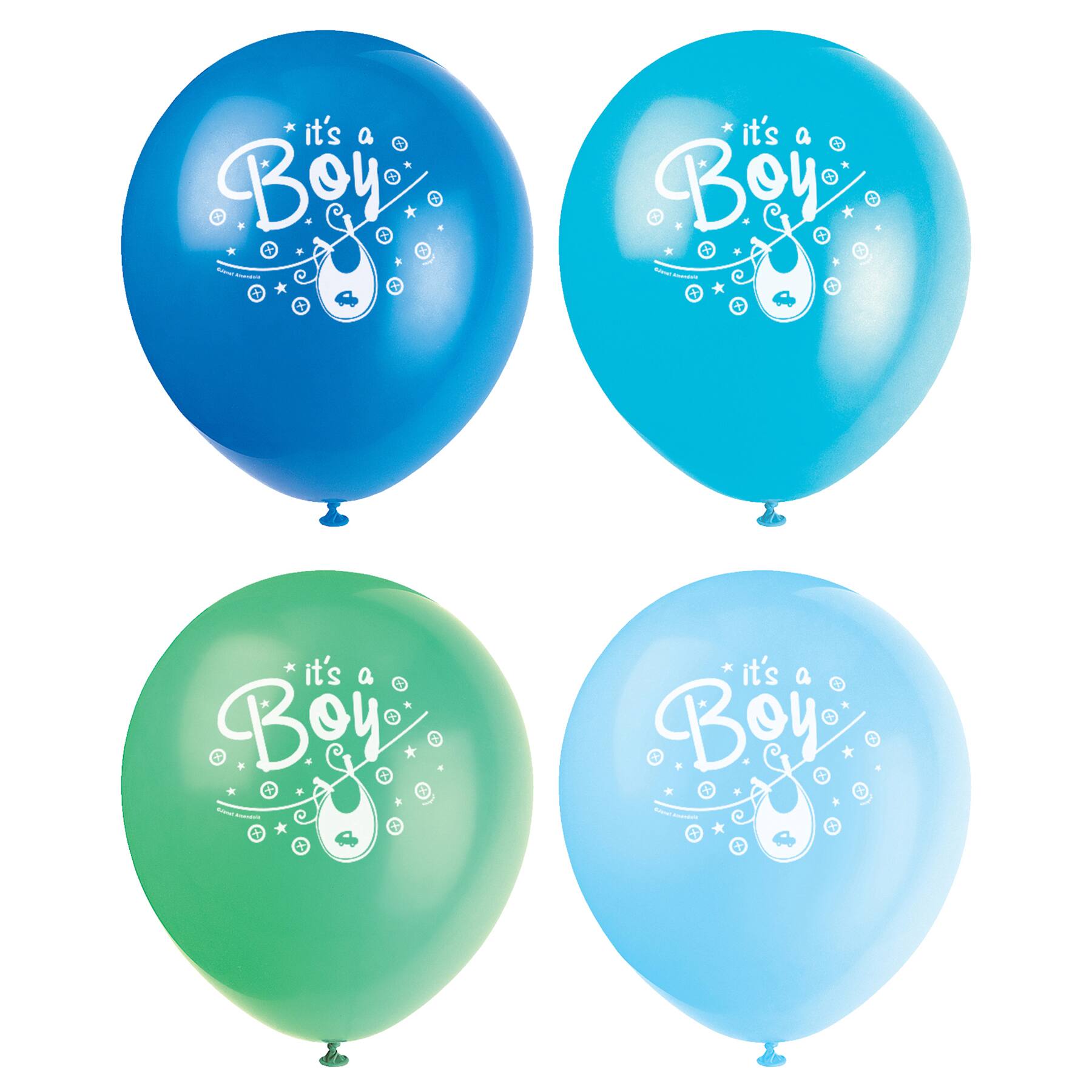 Blue Clothesline Baby Shower Balloons Boy Baby Shower Decorations