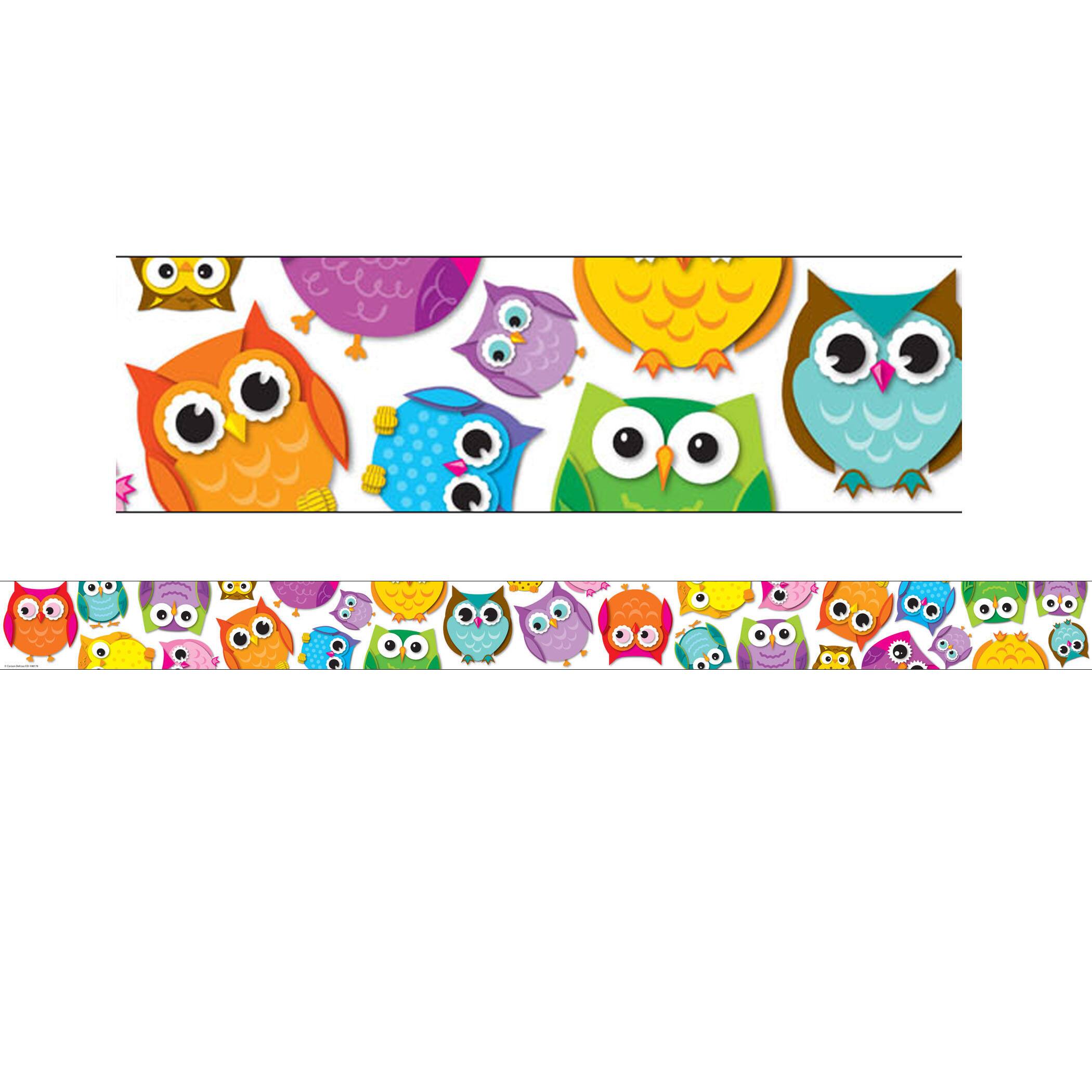 Carson Dellosa Education® Colorful Owls Borders, 216ft.