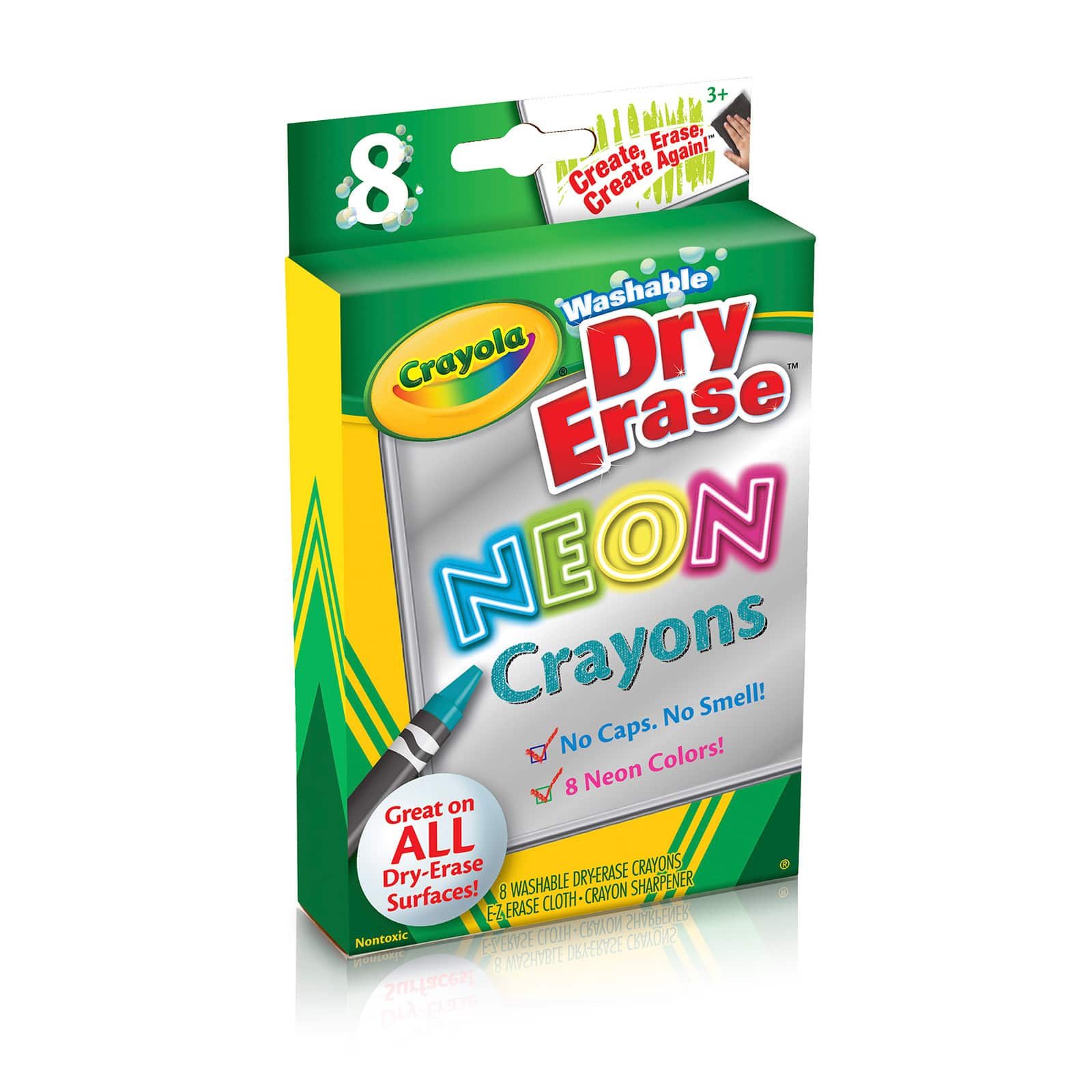 Download Crayola® Washable Dry Erase Neon Crayons, 8 Count