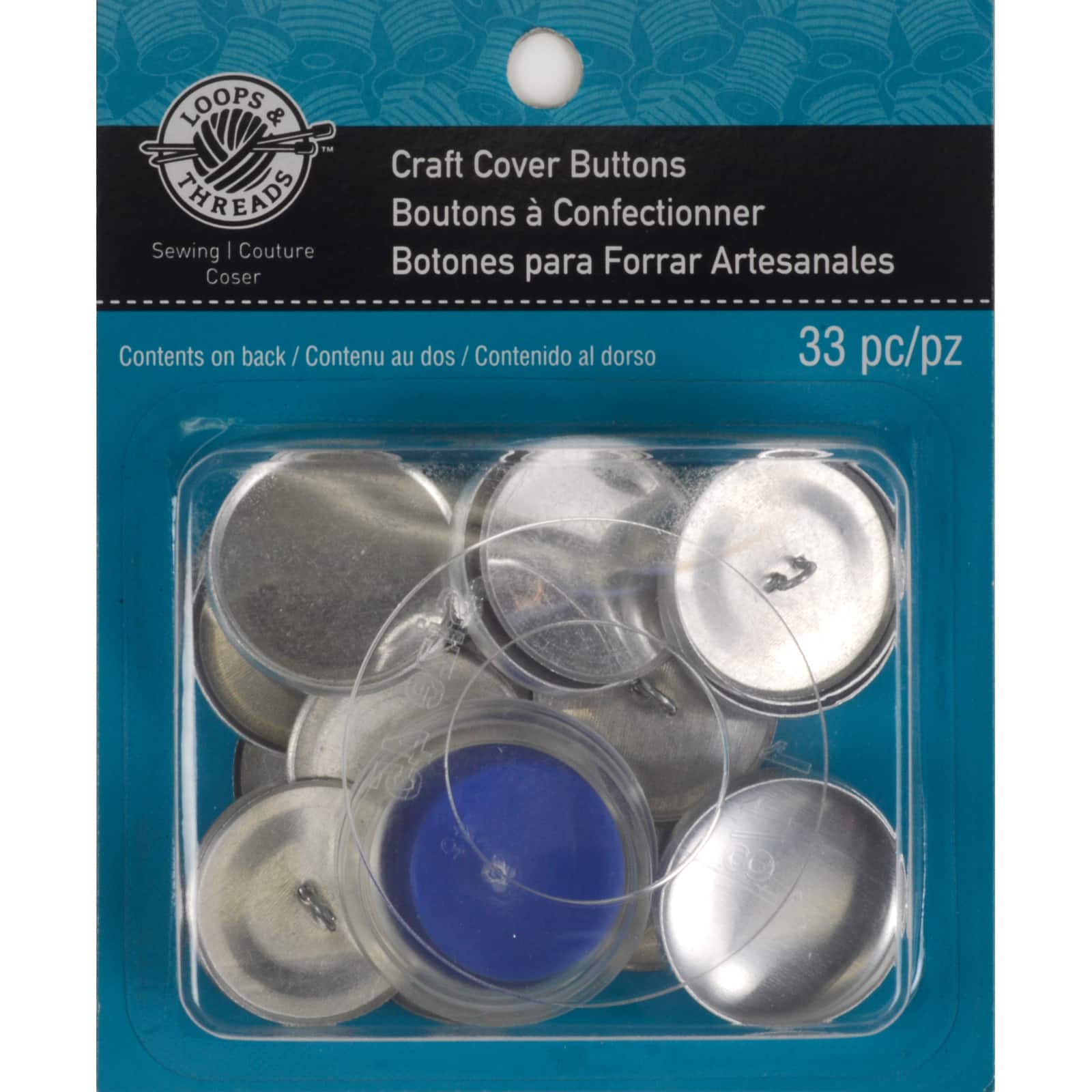 12 Pack: Craft Cover Button Kit by Loops &#x26; Threads&#xAE;