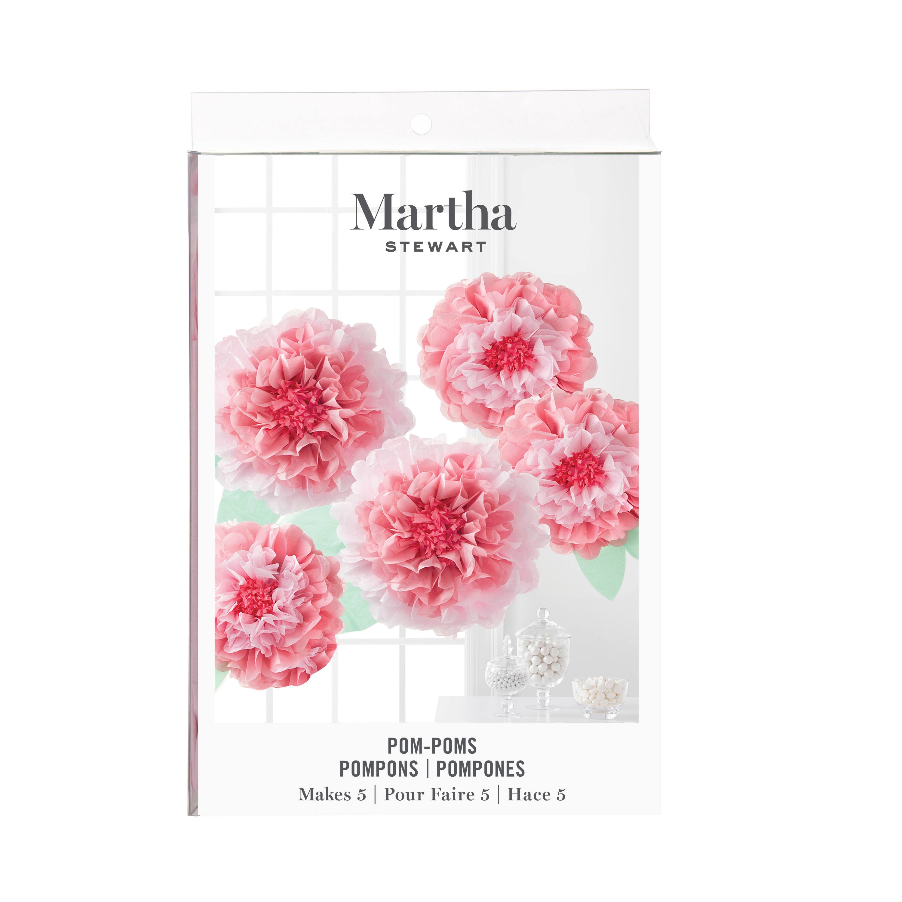 Find The Martha Stewart Mint And Blush Tissue Pom Poms At Michaels