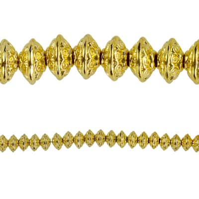 Gold Spot Rondelle Beads, 6mm by Bead Landing™ image