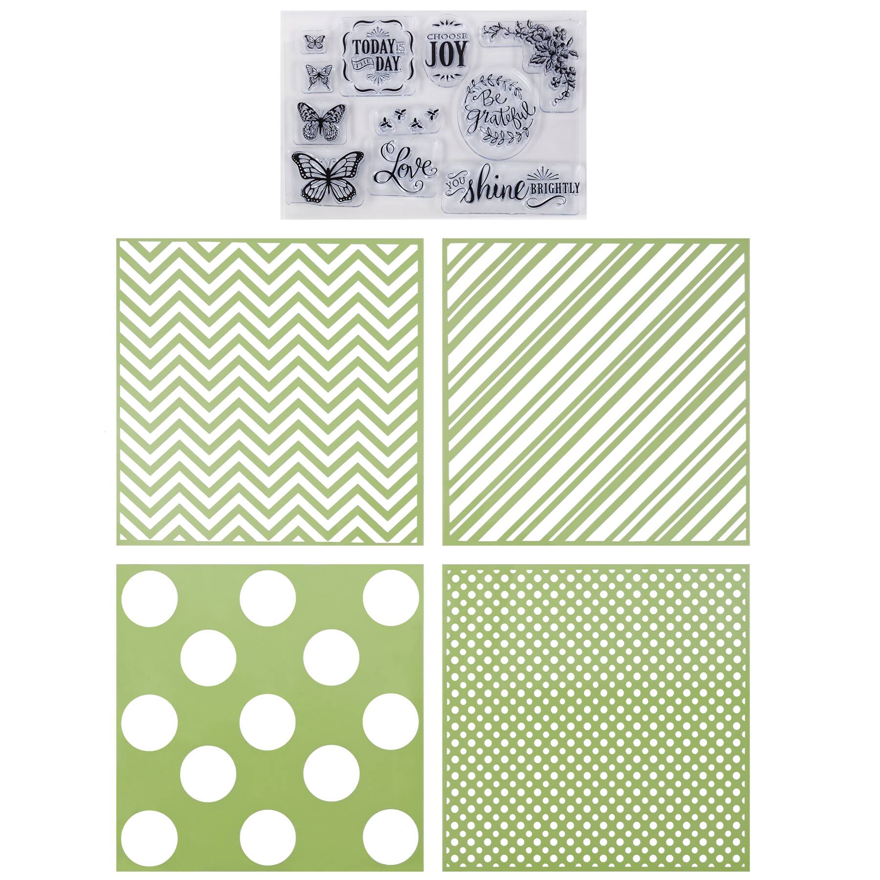 Geometric Stamp Stencil Set By Recollections - 