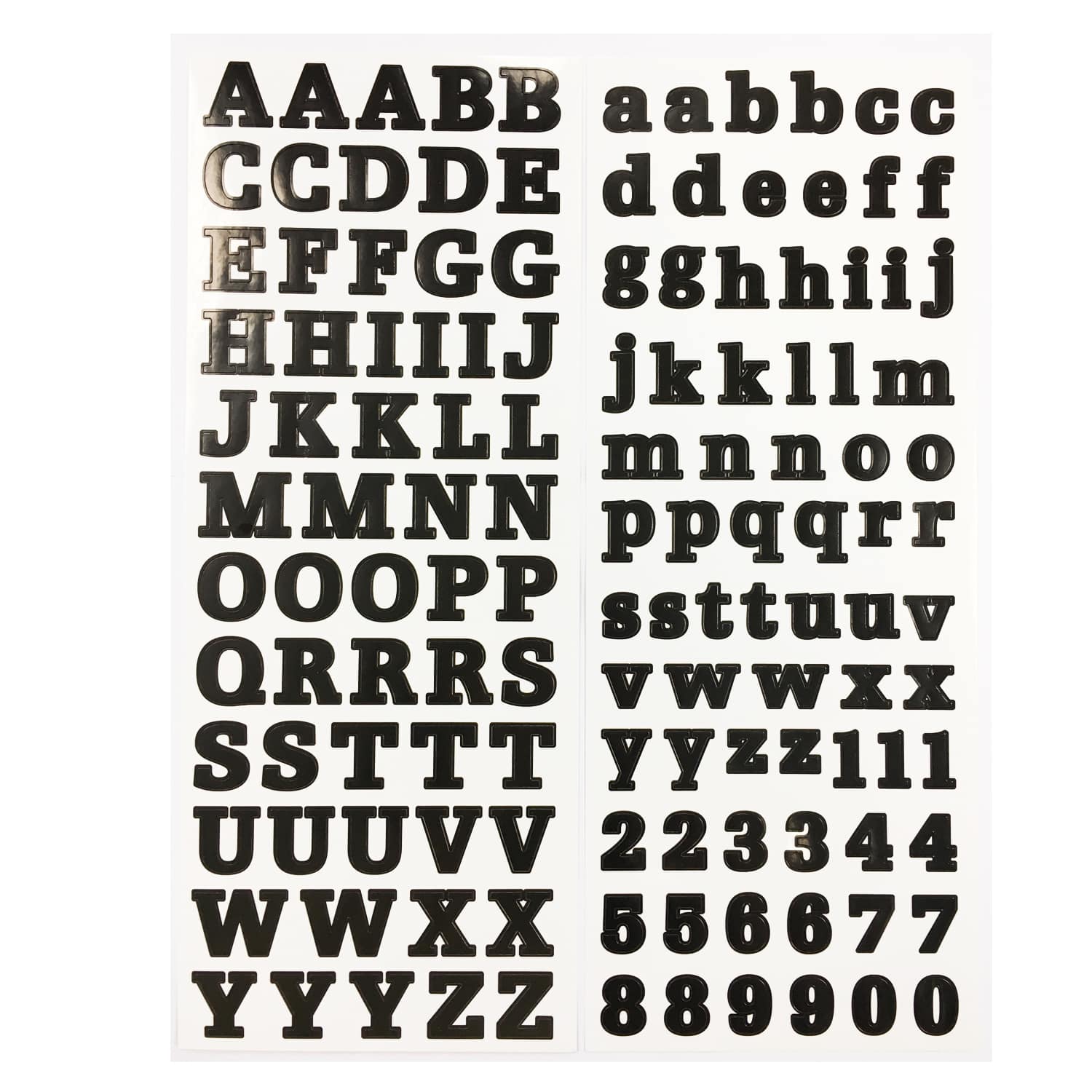 12 Pack: Black Small Font Alphabet Stickers by Recollections™