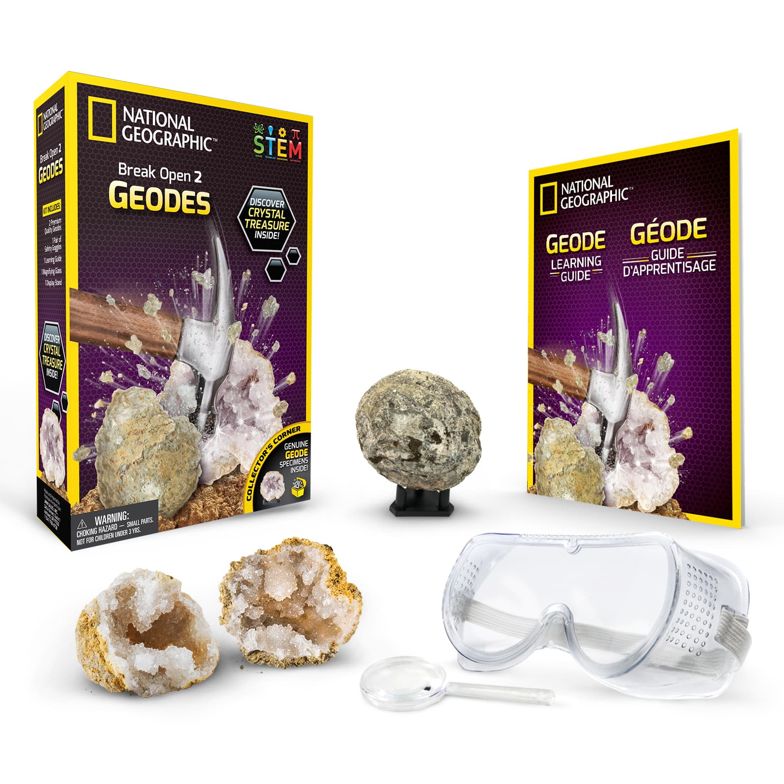 2 National Geographic Crystal Growing Break Open Geodes Science Kit for sale online 
