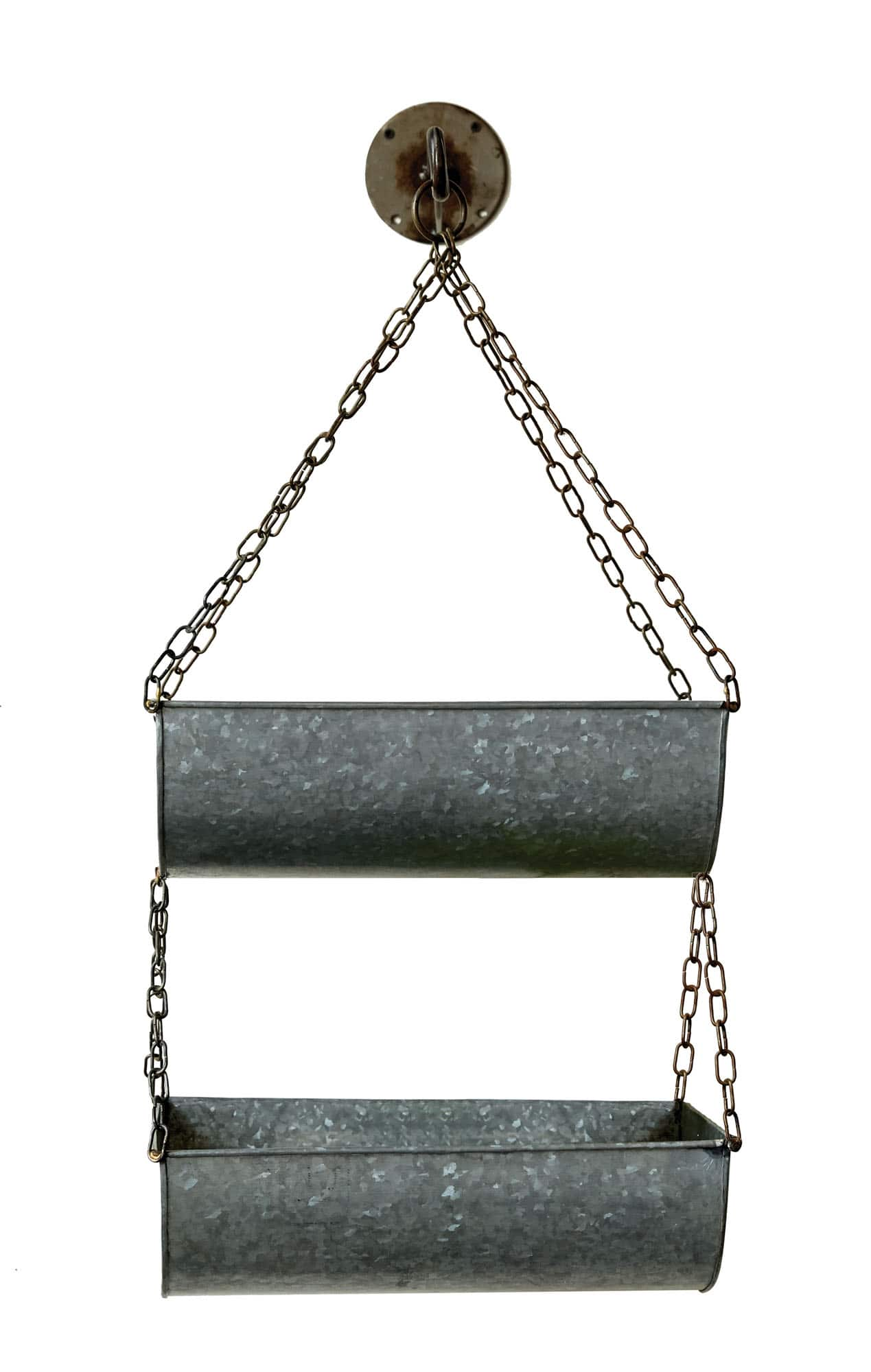 Shop for the Grange Hanging Buckets with Wall Hook, Zinc finish at Michaels