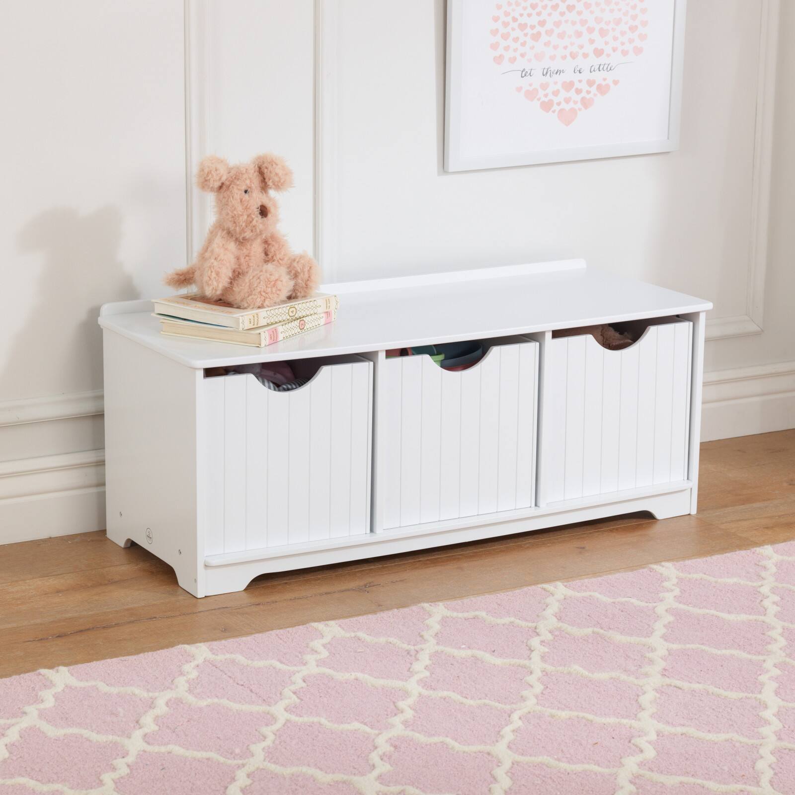 KidKraft Nantucket Storage Bench, White