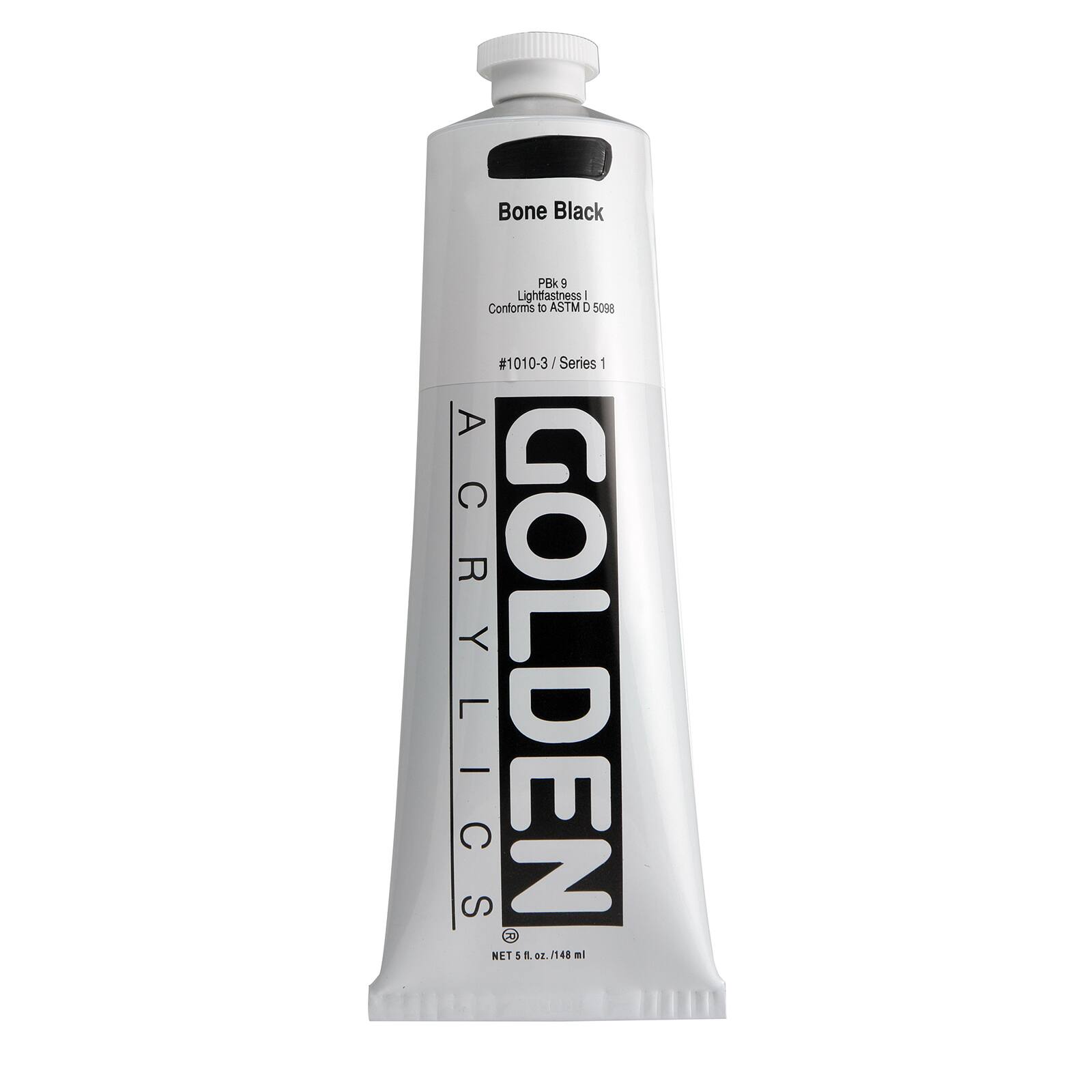 Golden Heavy Body Acrylic Paint, 5 oz in 1010 Bone Black