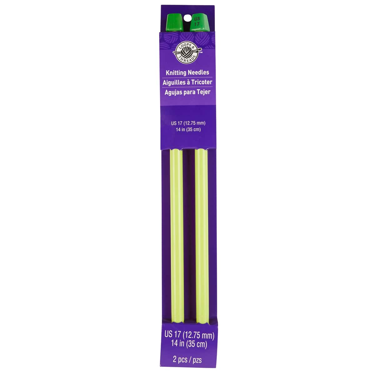 14&#x22; Straight Plastic Knitting Needles by Loops &#x26; Threads&#xAE;